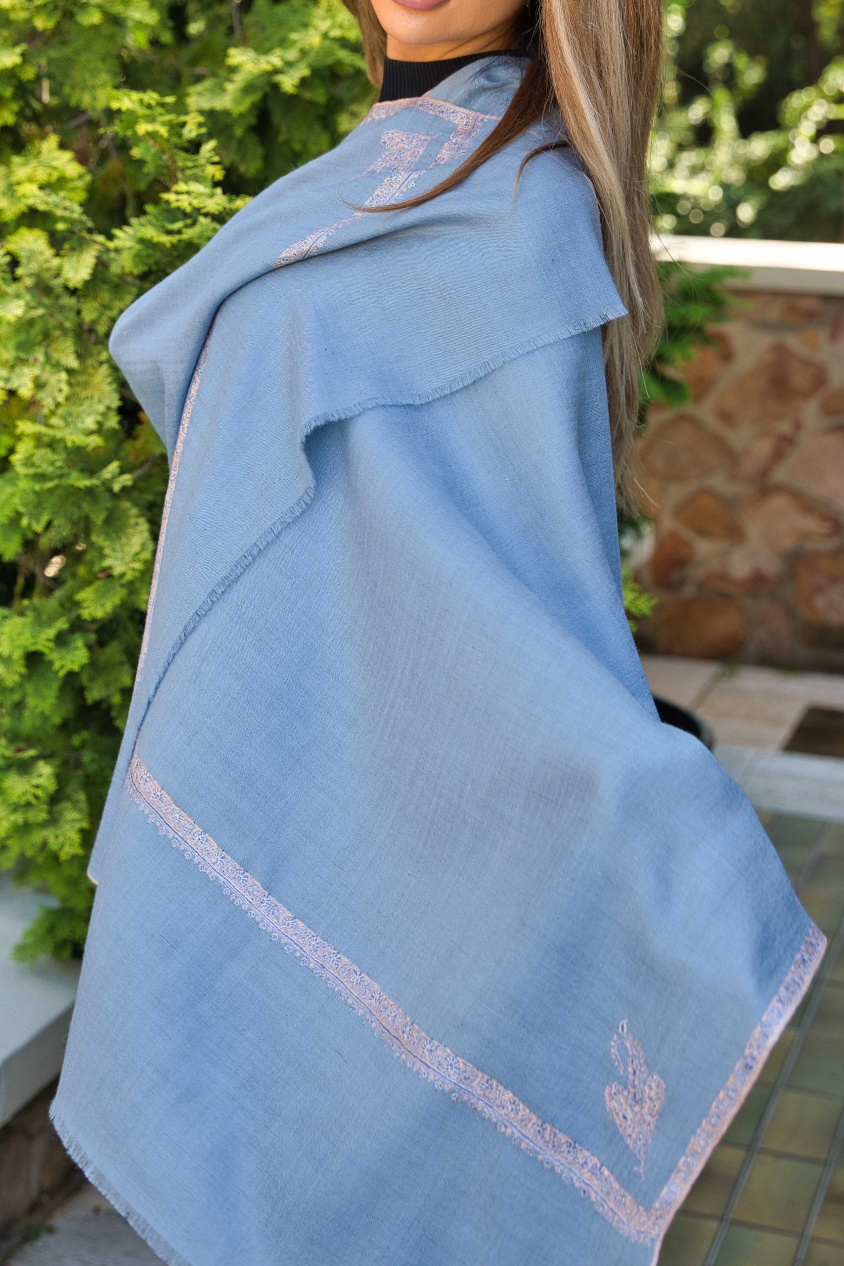 Sozni Embroidery Pashmina Cashmere Scarf - Image 3