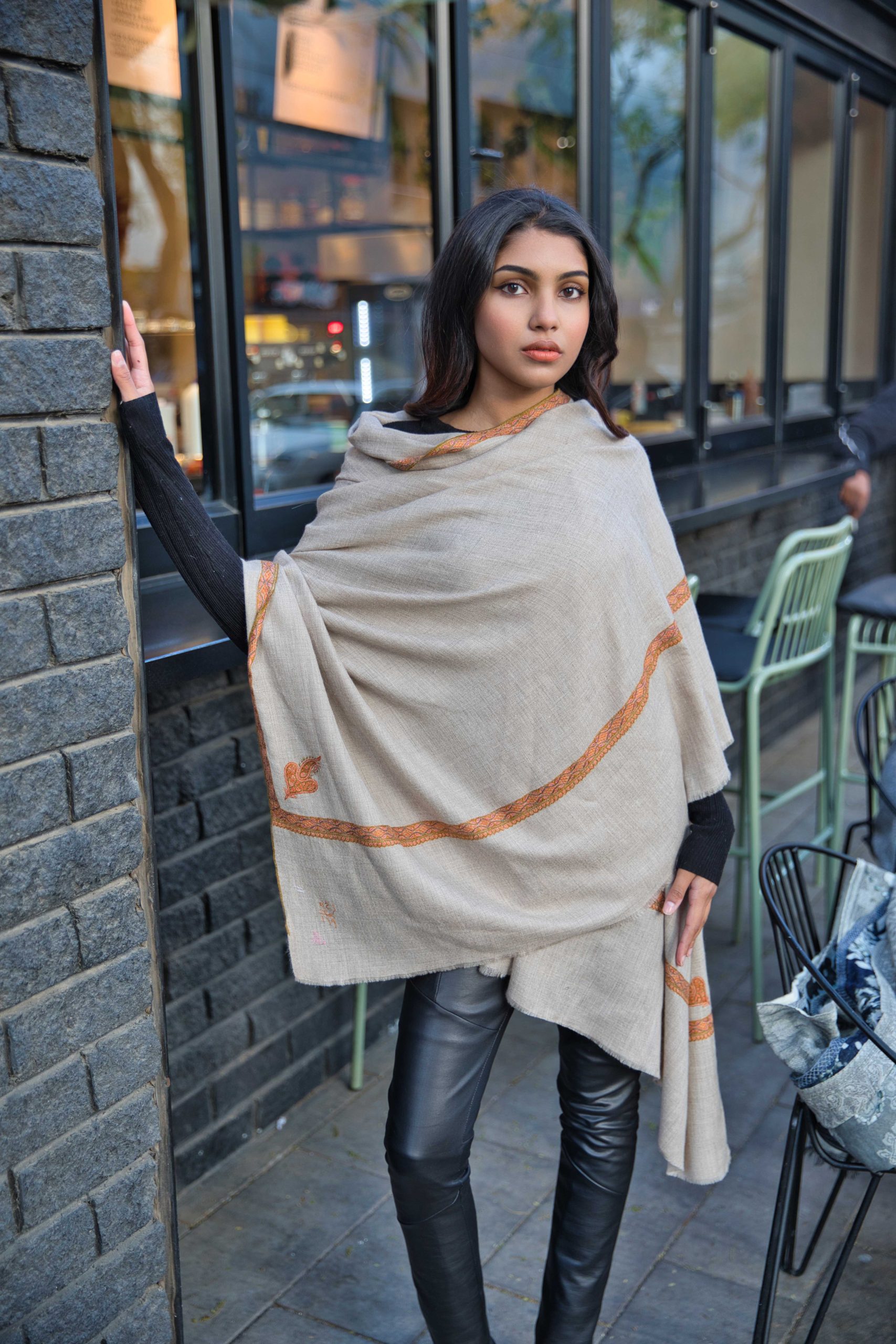 Sozni Embroidery Pashmina Cashmere Shawl
