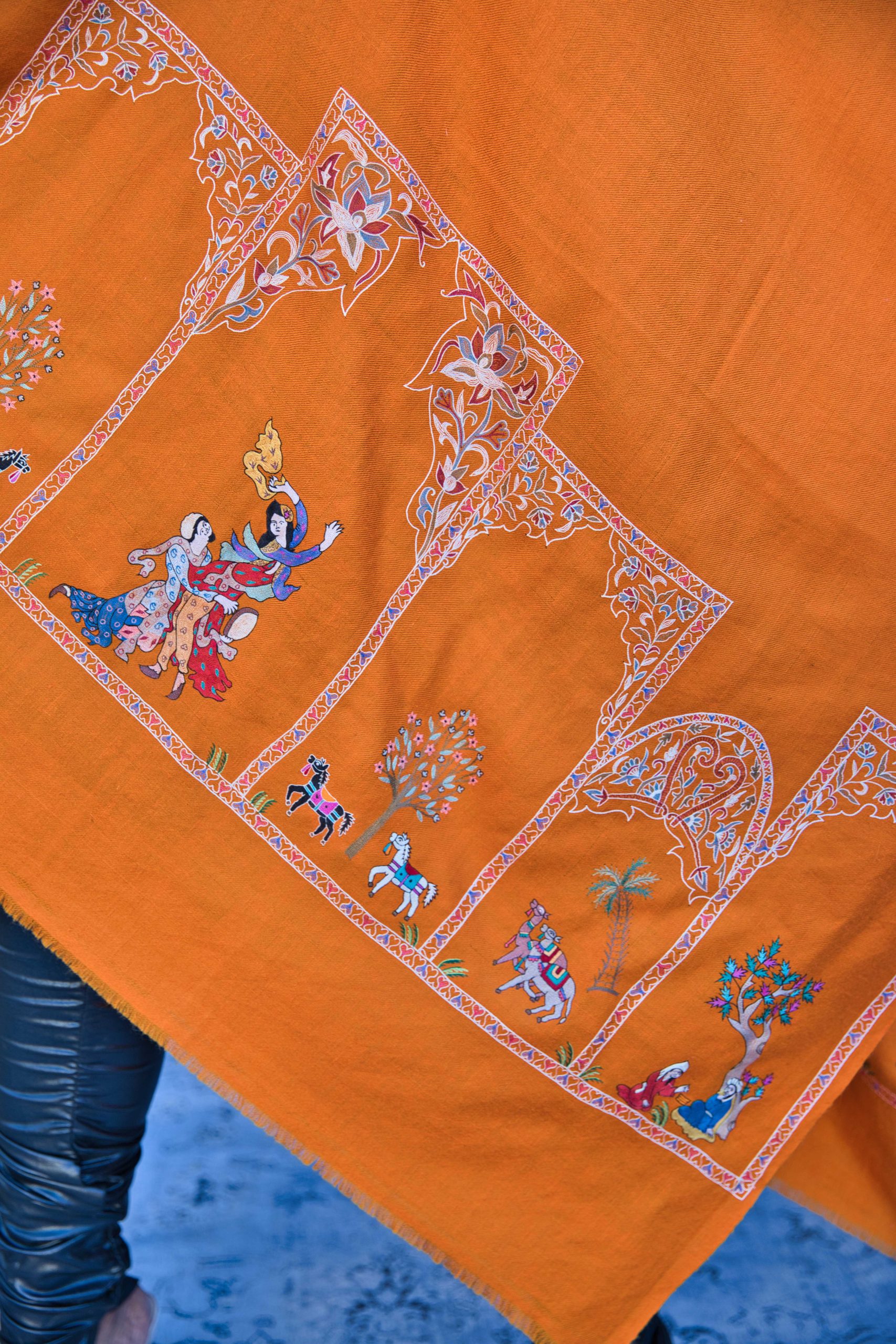Sozni Embroidery Pashmina Cashmere Shawl - Image 5