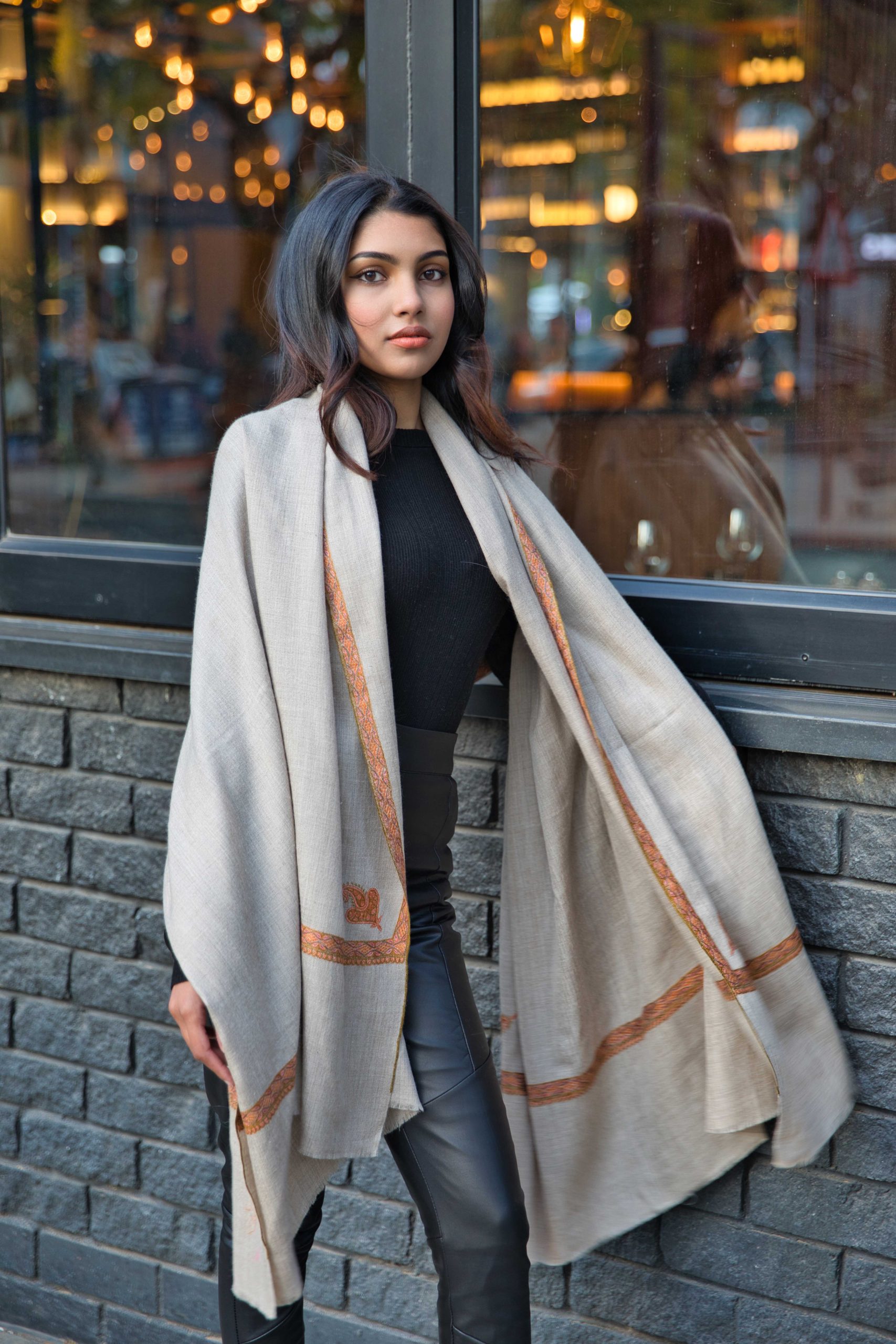 Sozni Embroidery Pashmina Cashmere Shawl - Image 4