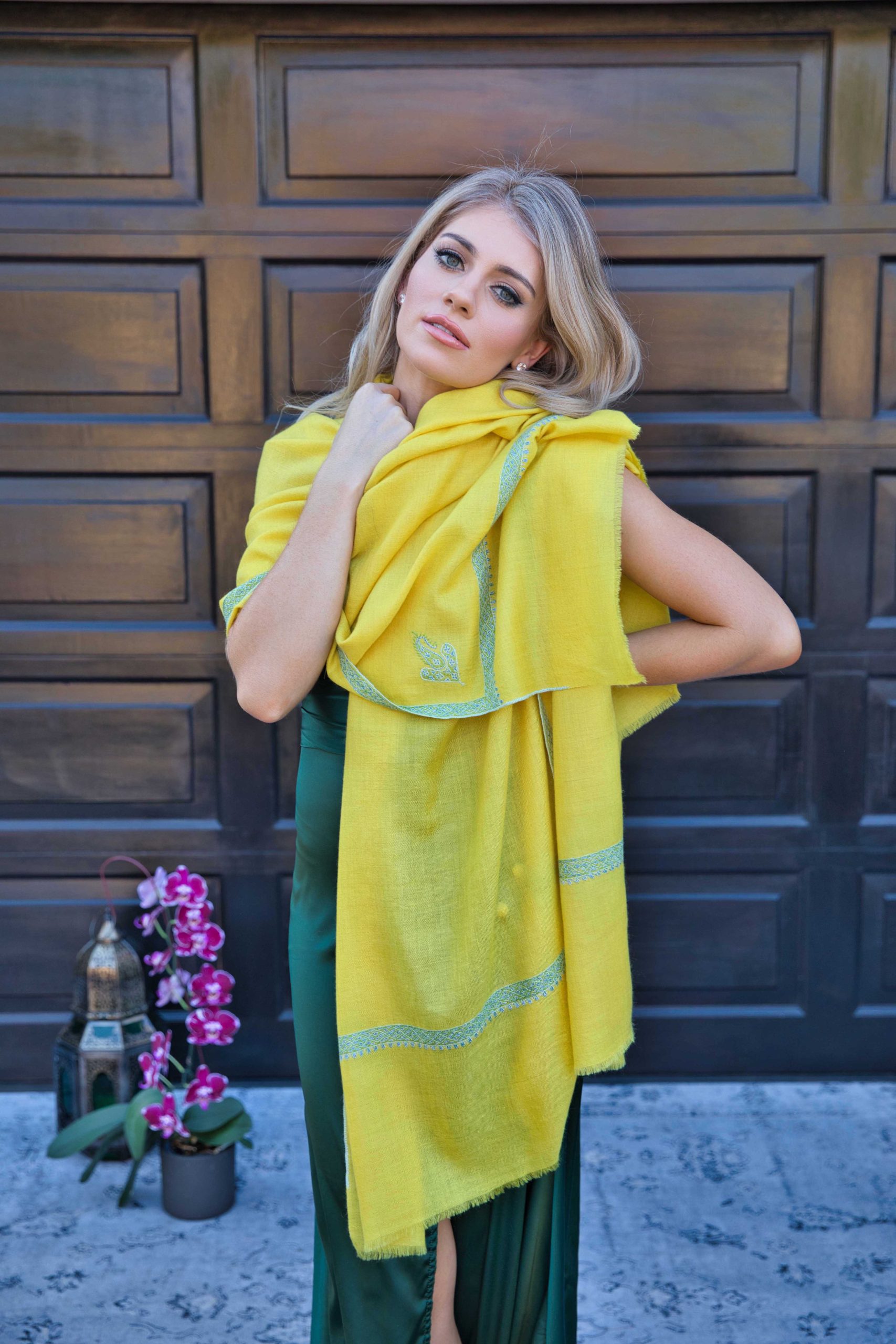 Sozni Embroidery Pashmina Cashmere Shawl - Image 8