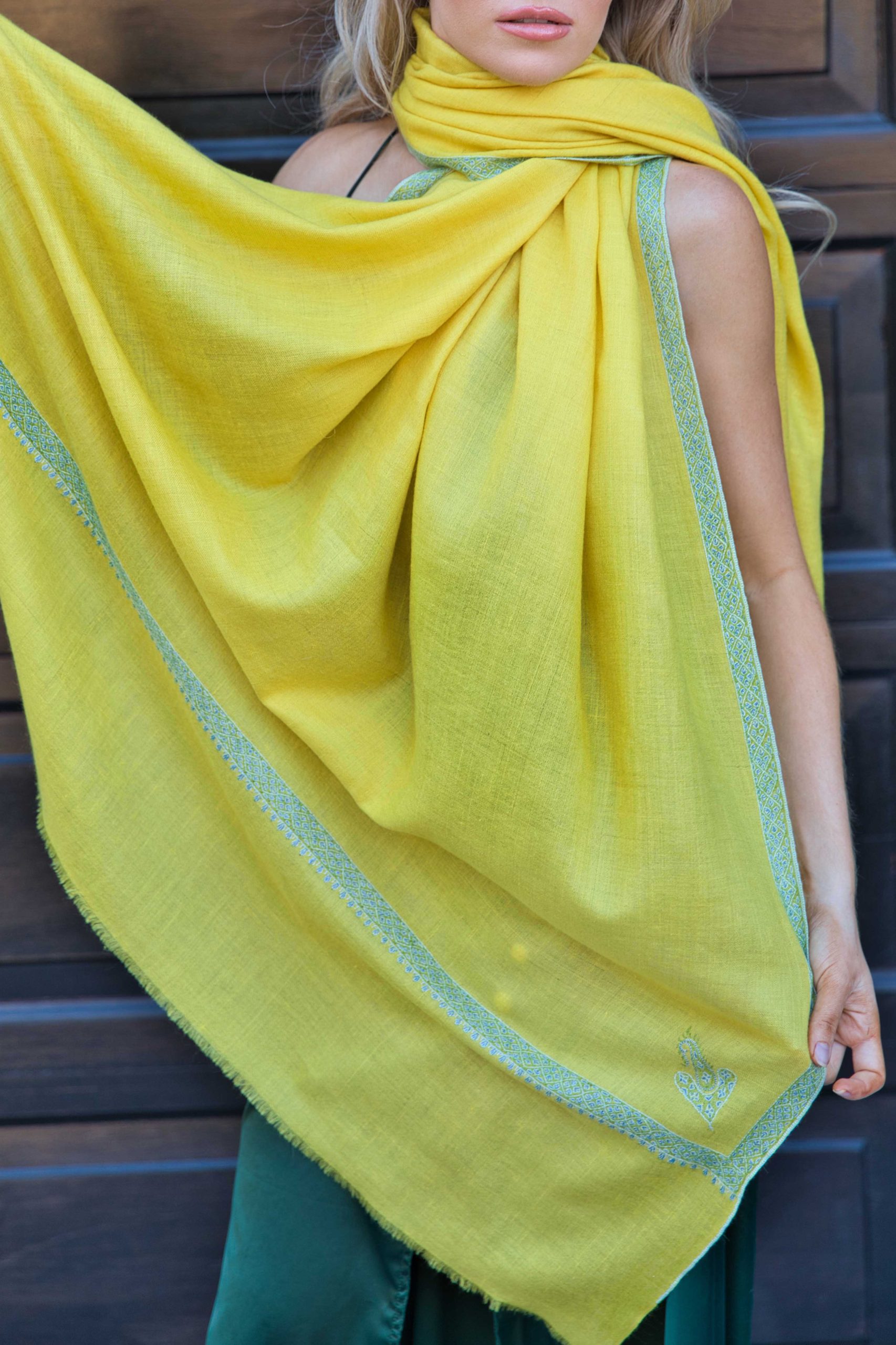 Sozni Embroidery Pashmina Cashmere Shawl - Image 6