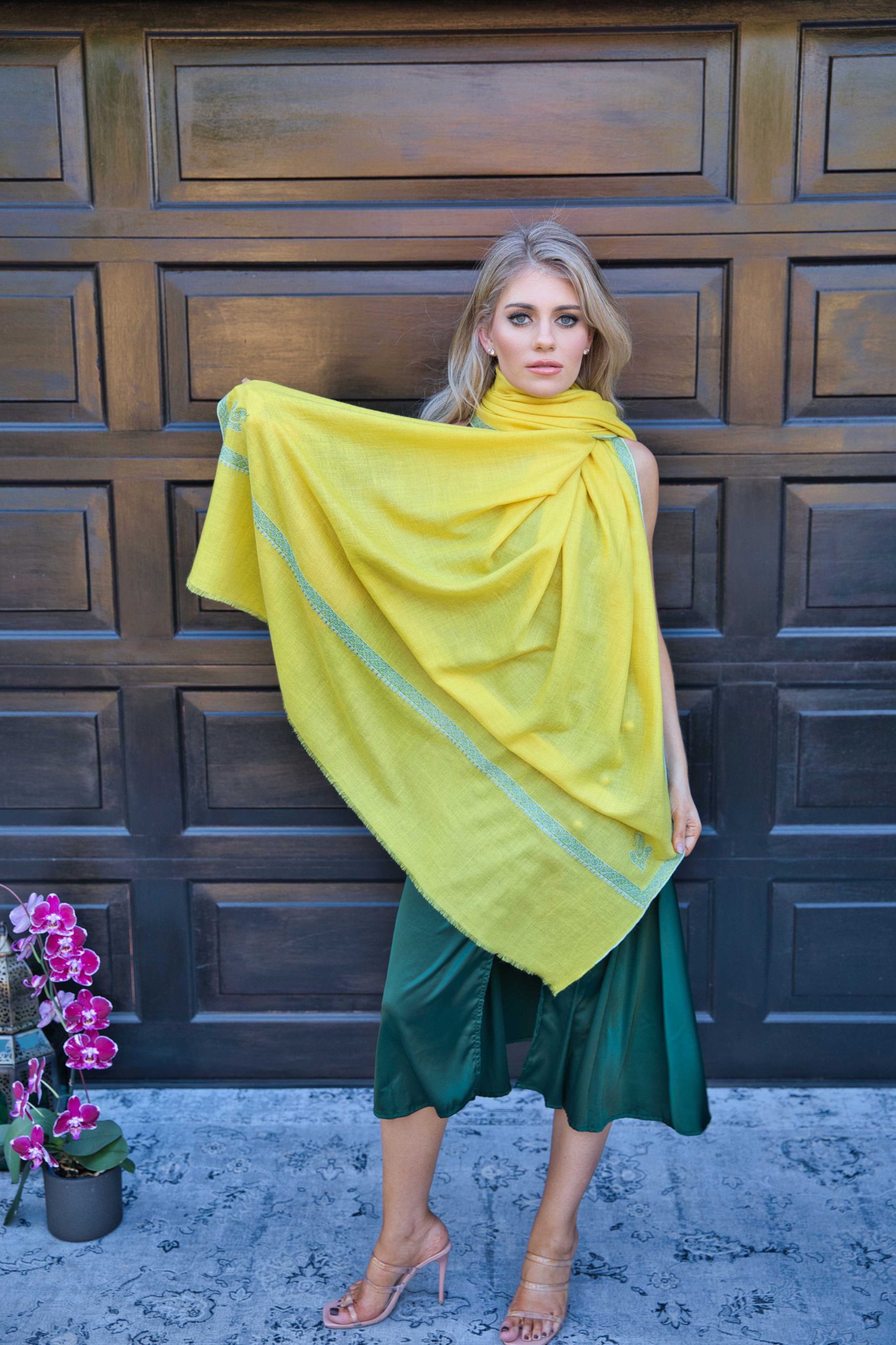 Sozni Embroidery Pashmina Cashmere Shawl - Image 4