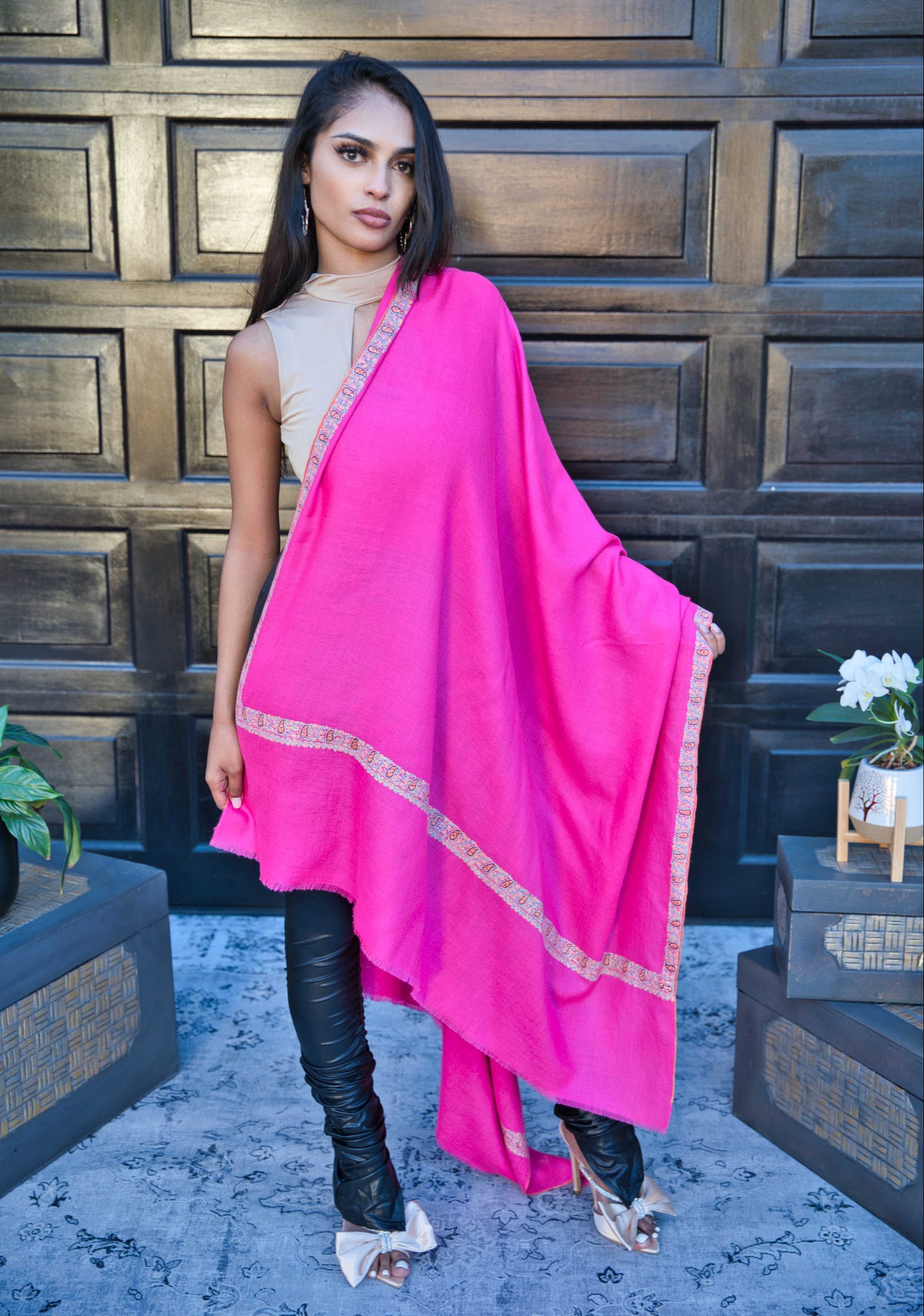Sozni Embroidery Pashmina Cashmere Shawl - Image 2