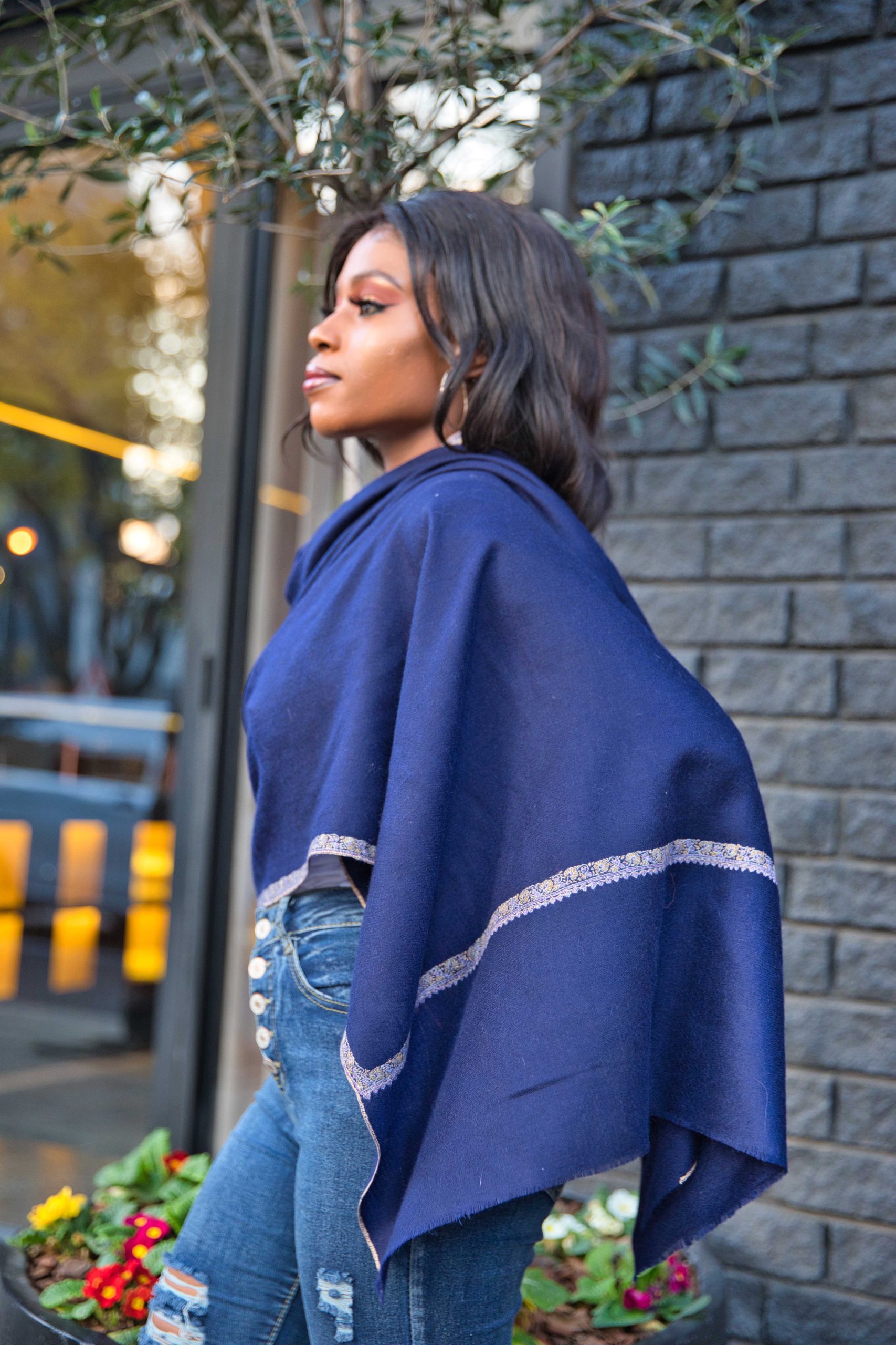 Sozni Embroidery Pashmina Cashmere Scarf - Image 3