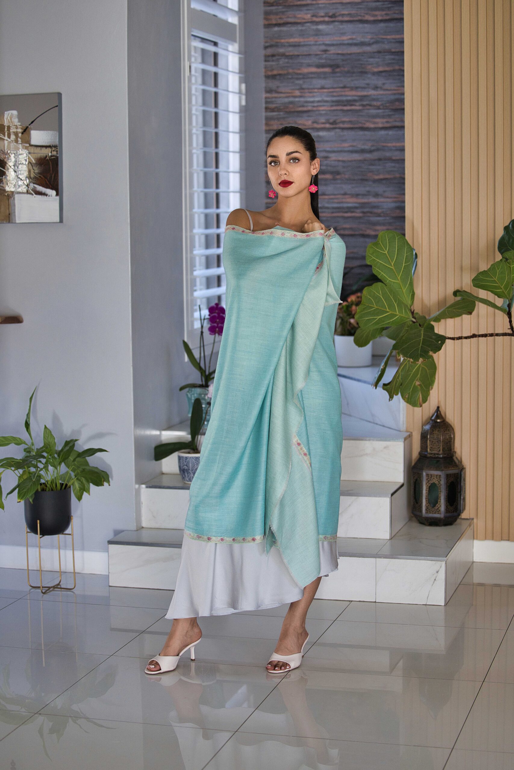 Sozni Embroidery Pashmina Cashmere Shawl - Image 3