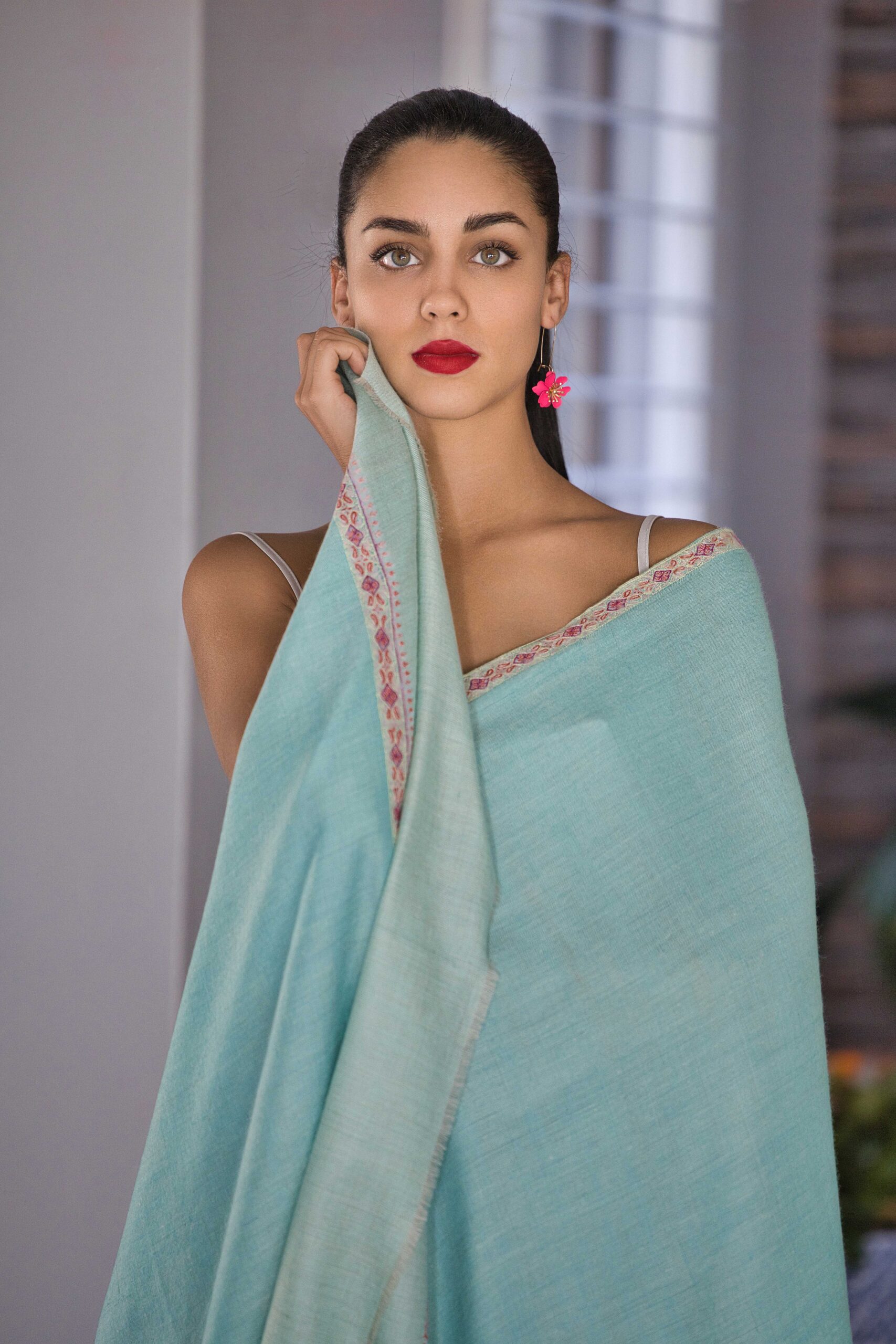 Sozni Embroidery Pashmina Cashmere Shawl