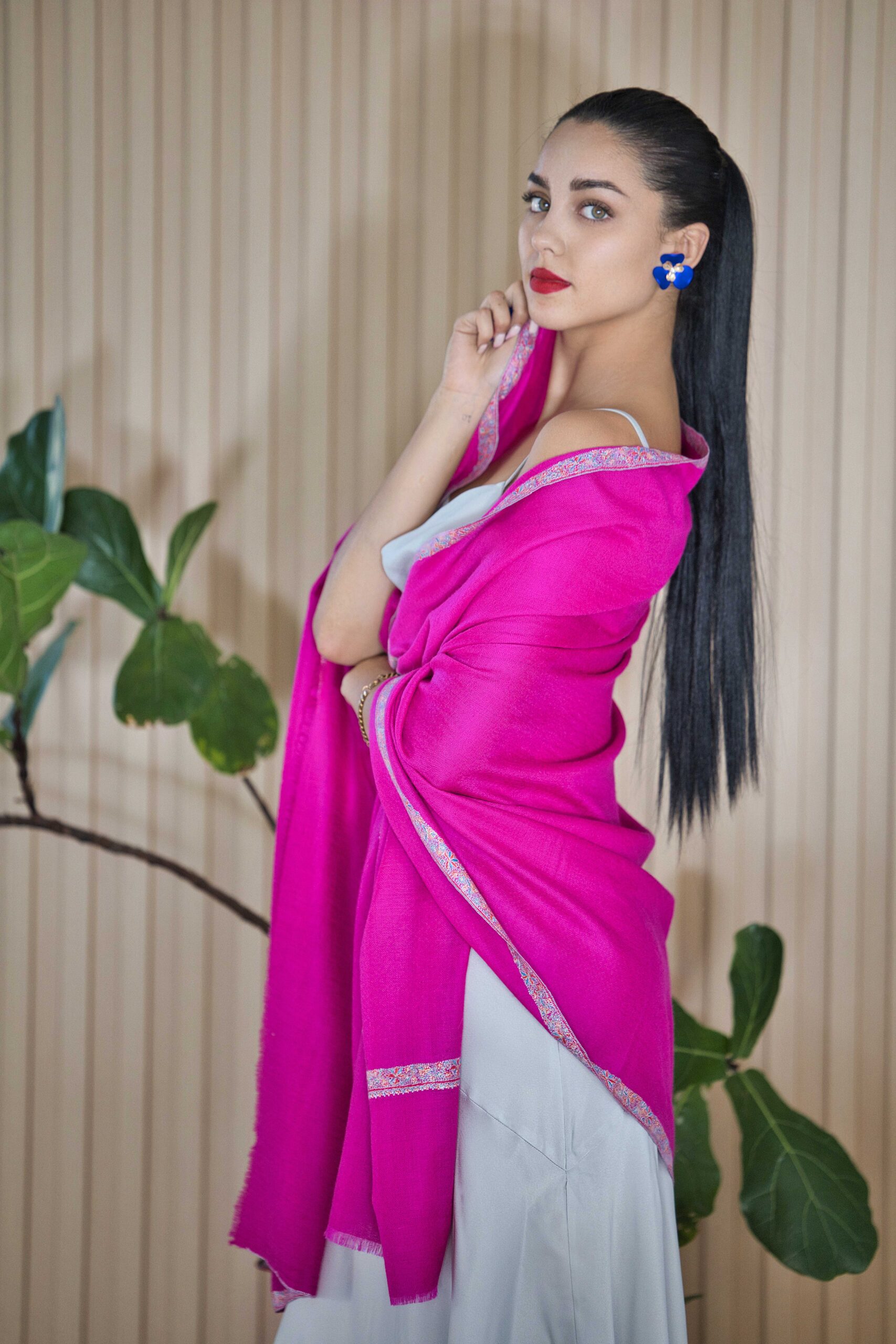 Sozni Embroidery Pashmina Cashmere Shawl