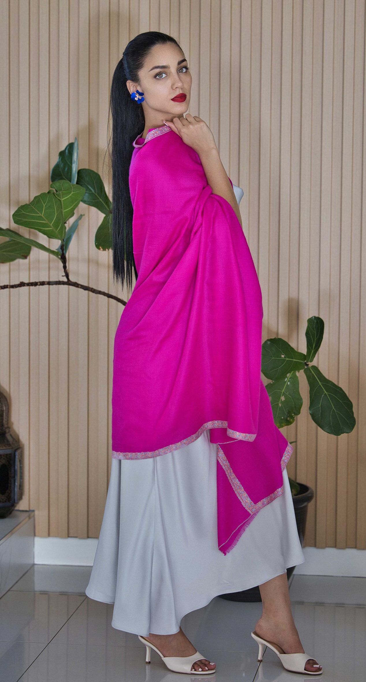 Sozni Embroidery Pashmina Cashmere Shawl - Image 4