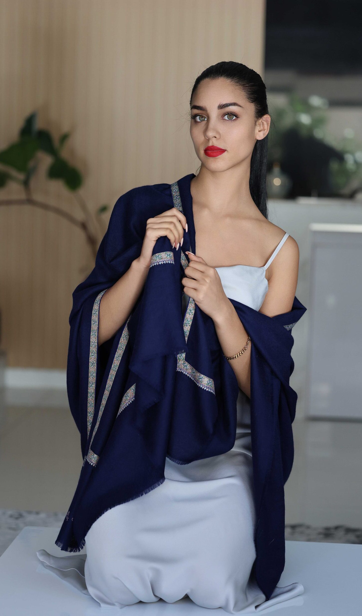 Sozni Embroidery Pashmina Cashmere Shawl - Image 3