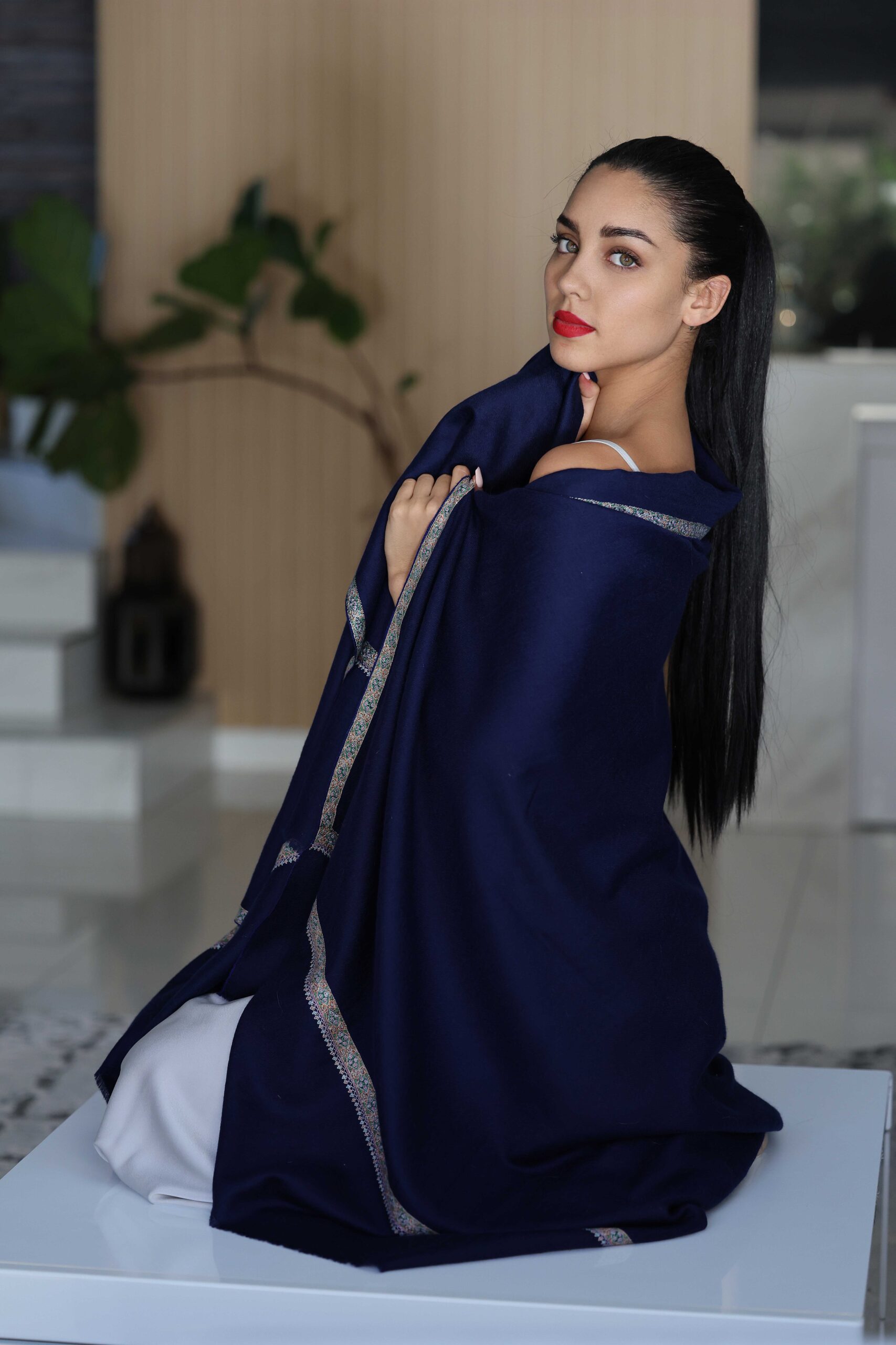 Sozni Embroidery Pashmina Cashmere Shawl - Image 5