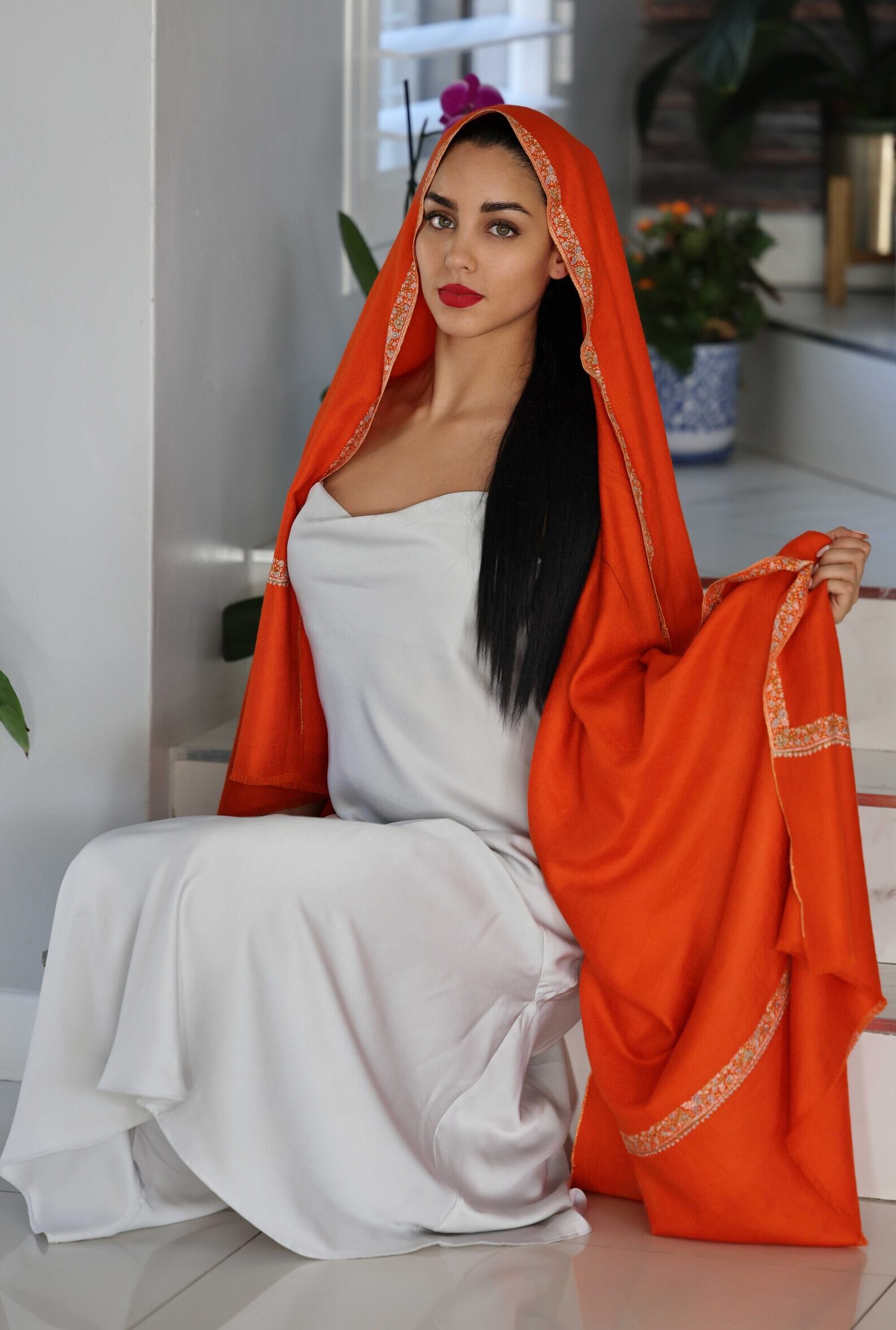 Sozni Embroidery Pashmina Cashmere Shawl