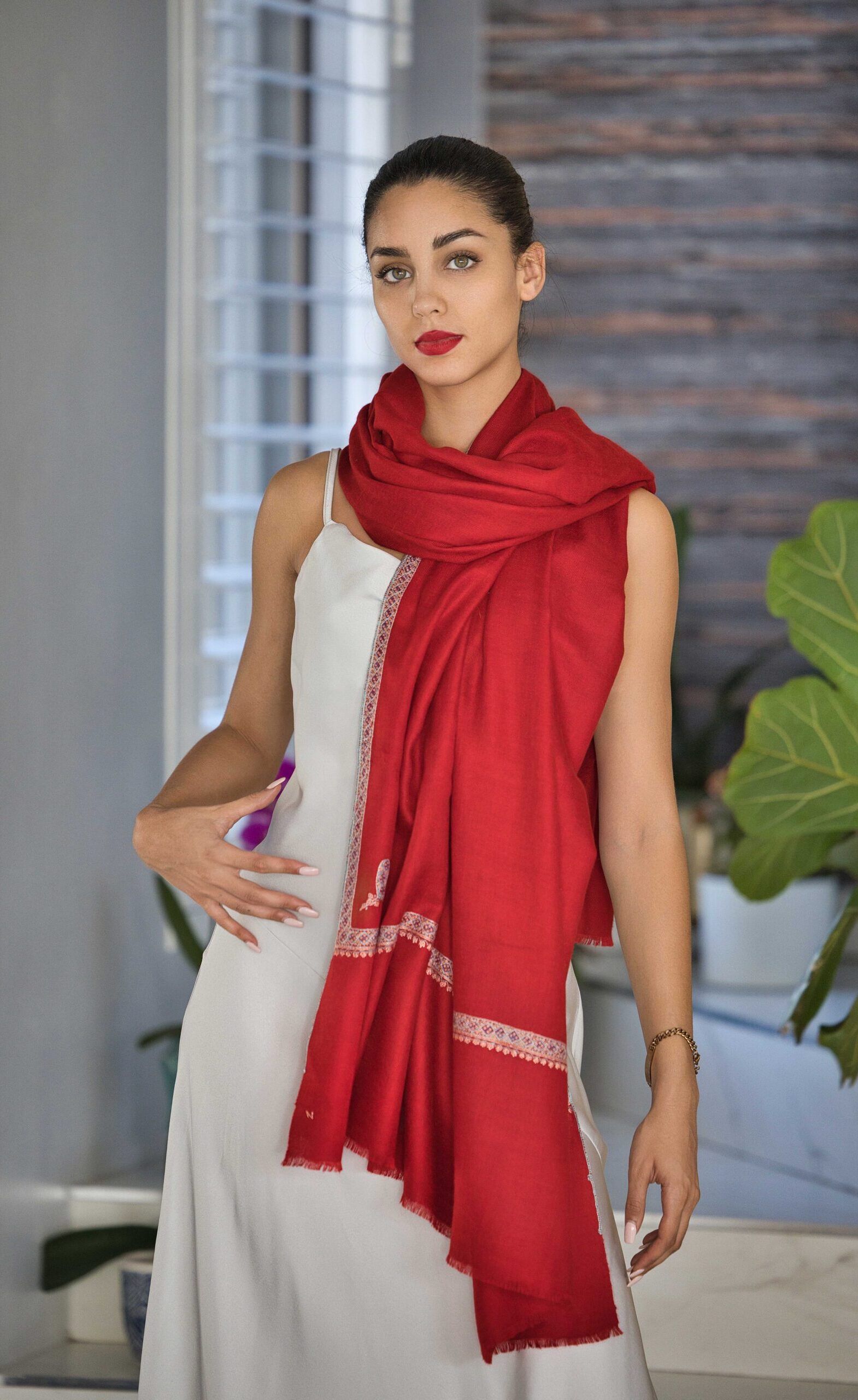 Sozni Embroidery Pashmina Cashmere Shawl - Image 5
