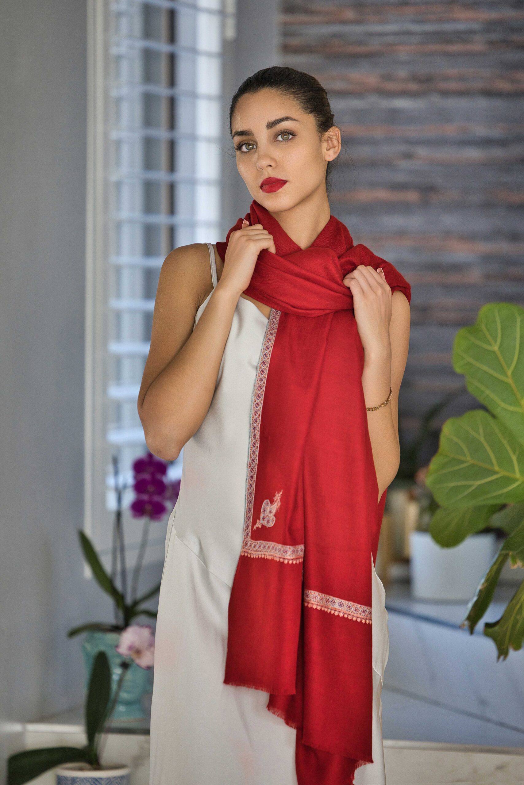 Sozni Embroidery Pashmina Cashmere Shawl - Image 2