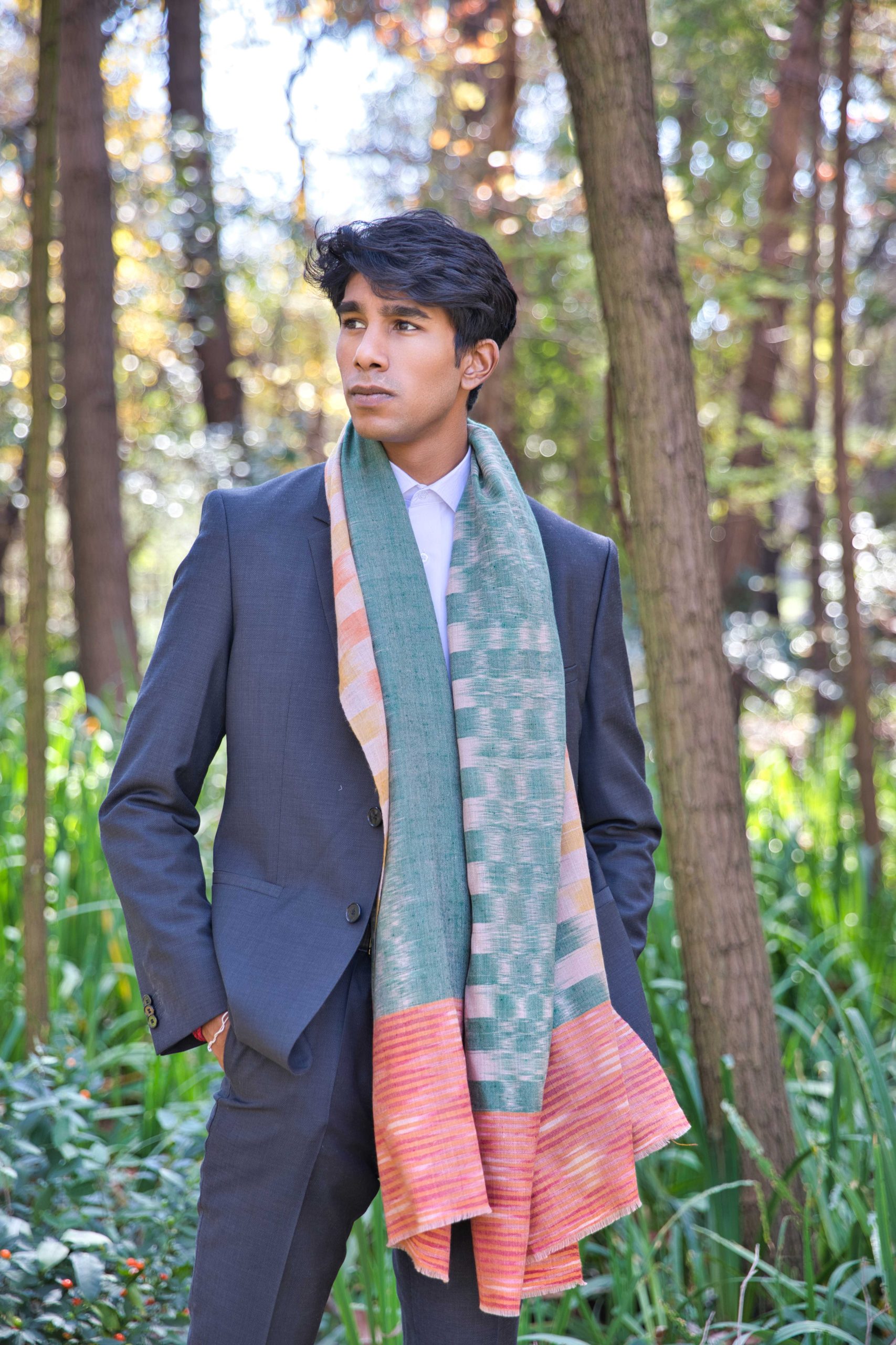 Pashmina Cashmere Ikat Scarf