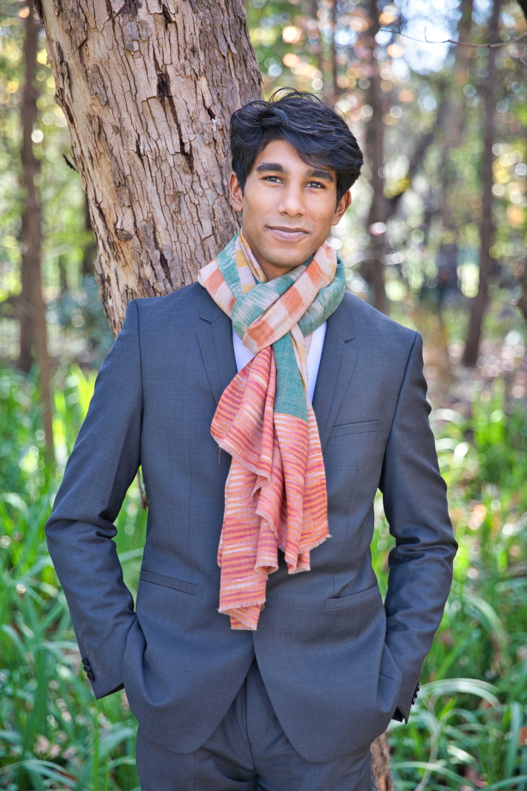 Pashmina Cashmere Ikat Scarf - Image 3
