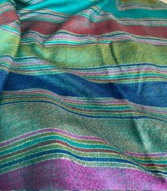 Pashmina Cashmere Striped Scarf - Image 5