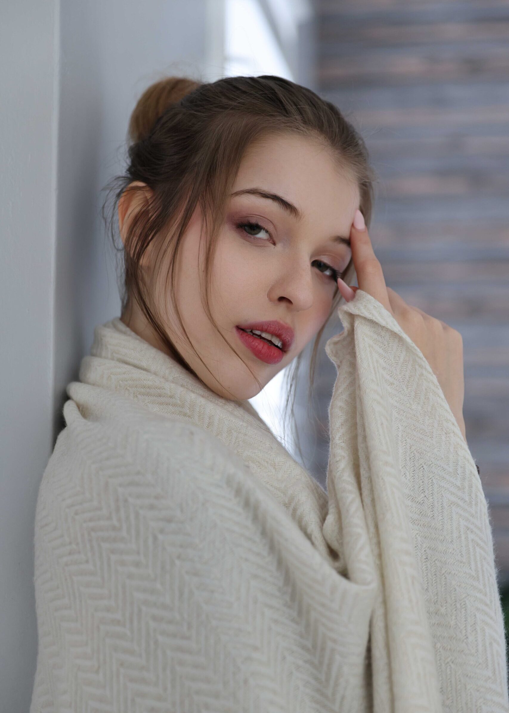Herringbone Cashmere Travel Wrap - Image 3