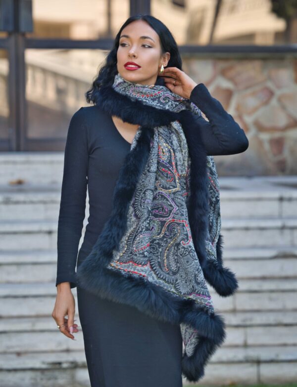 Merino Wool Fur Wrap