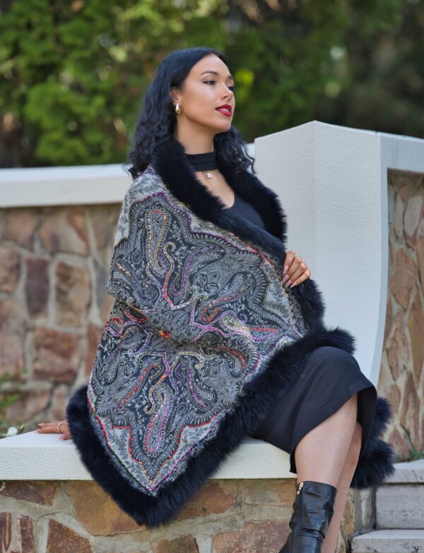Merino Wool Fur Wrap