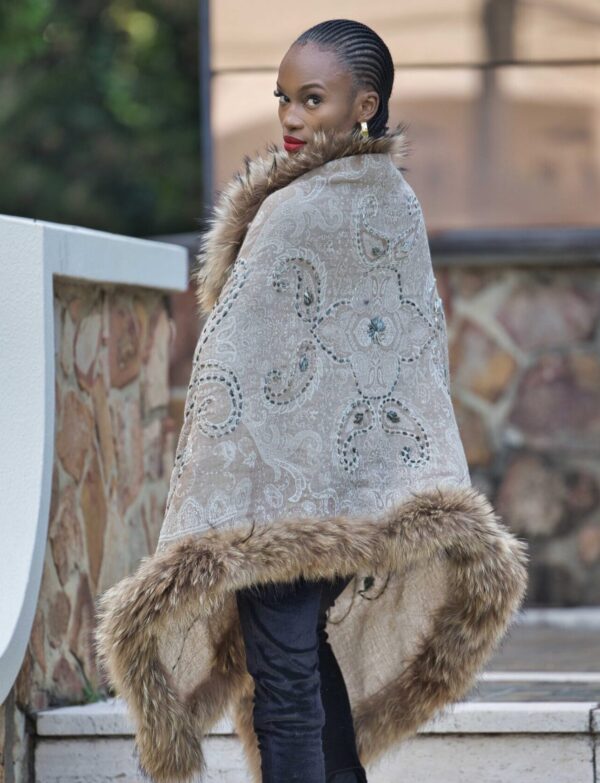 Merino Wool Fur Wrap