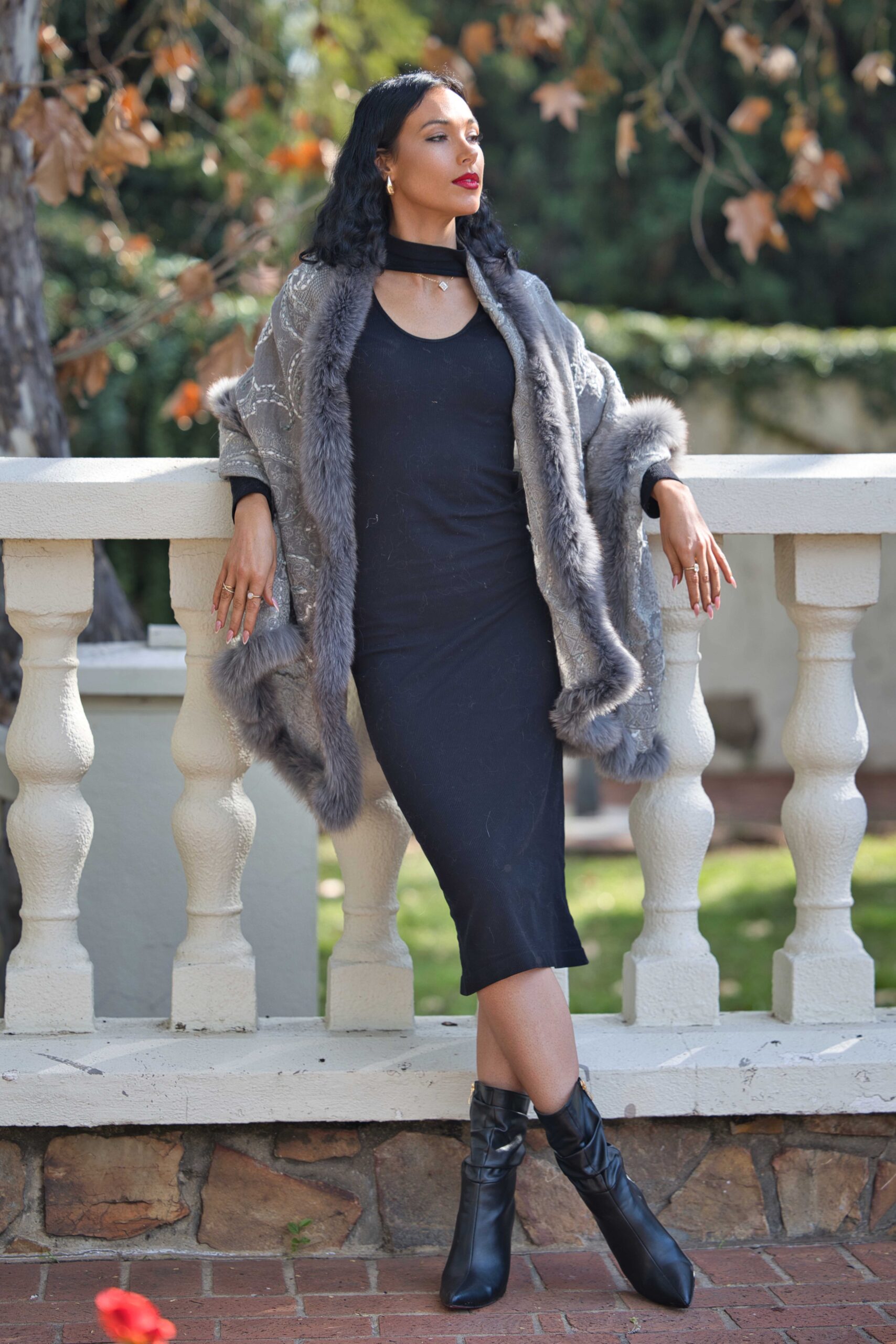Merino Wool Fur Wrap - Image 5
