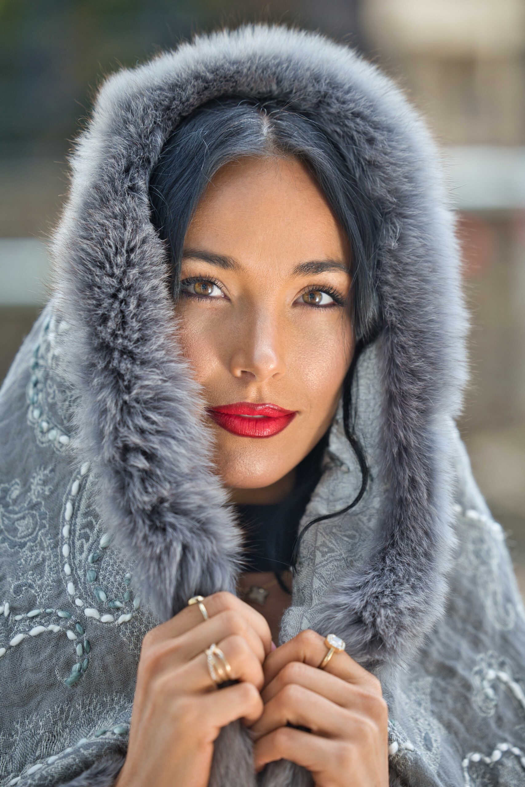 Merino Wool Fur Wrap - Image 2