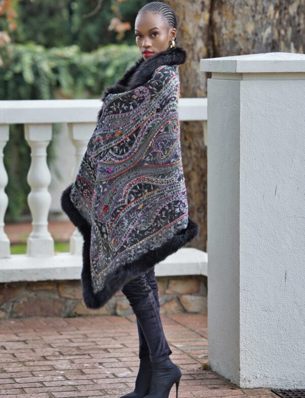 Merino Wool Fur Wrap