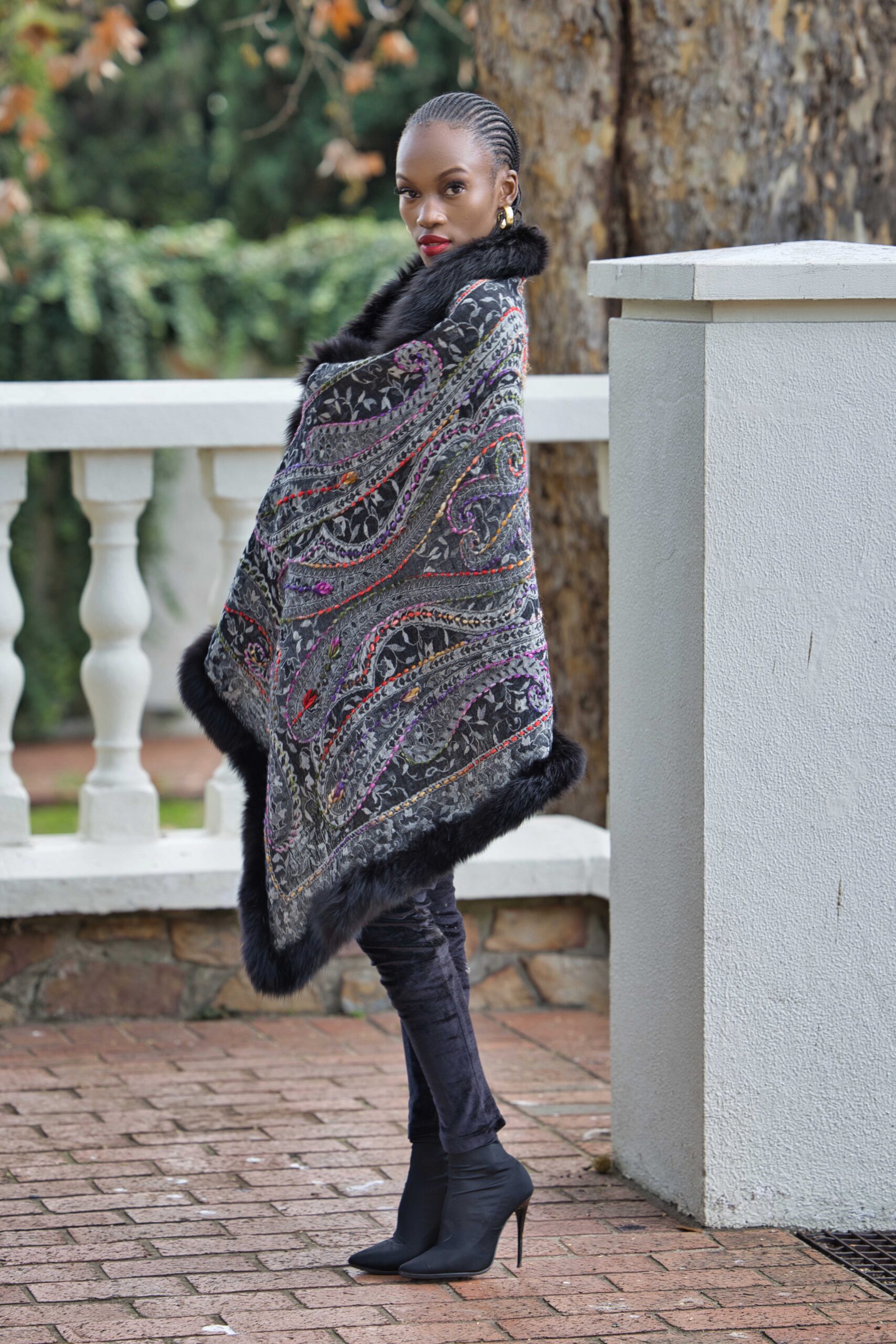 Merino Wool Fur Wrap - Image 2