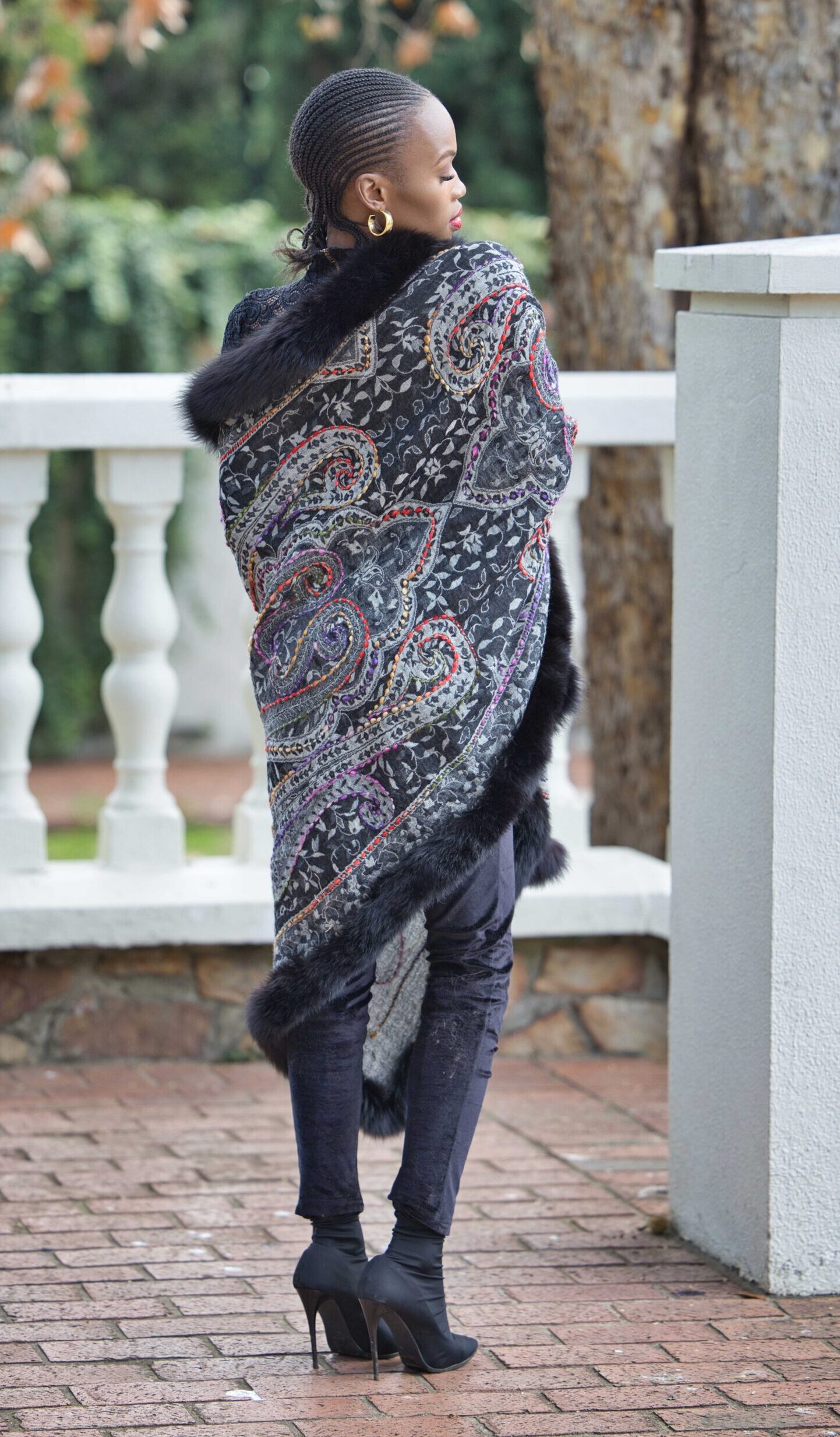 Merino Wool Fur Wrap - Image 4