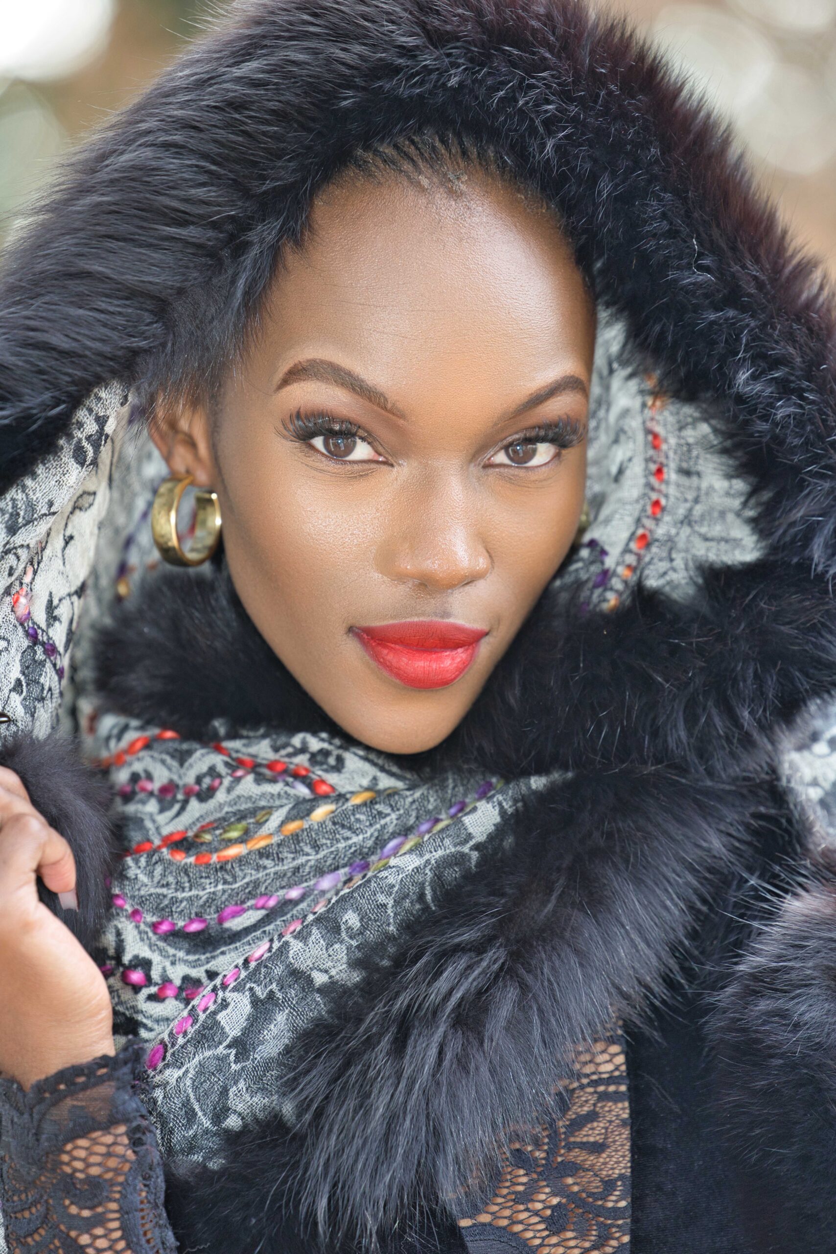Merino Wool Fur Wrap - Image 3