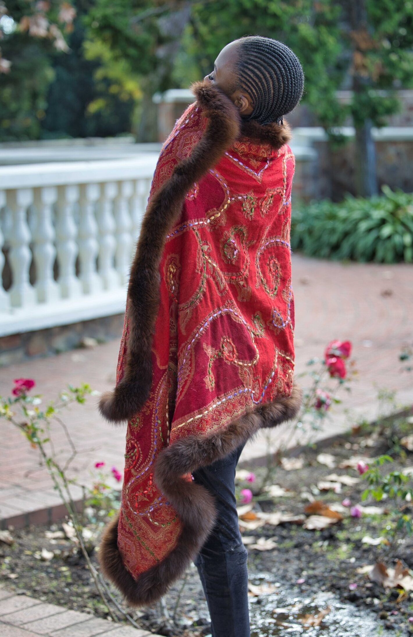 Merino Wool Fur Wrap - Image 7