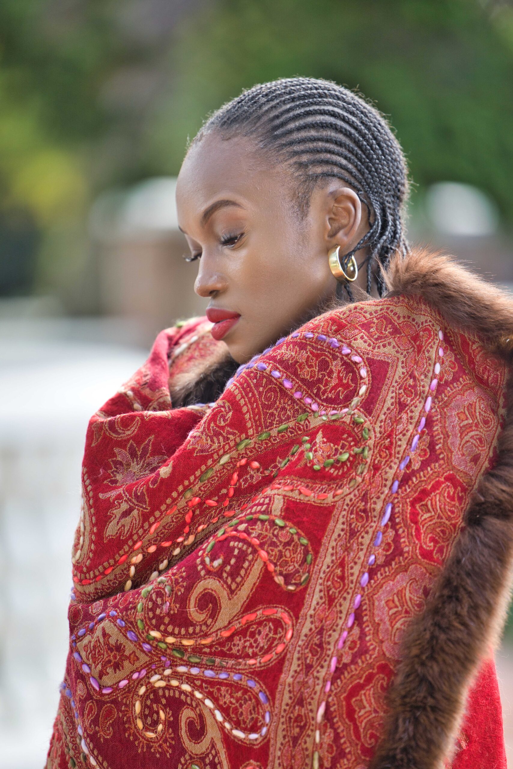 Merino Wool Fur Wrap - Image 6