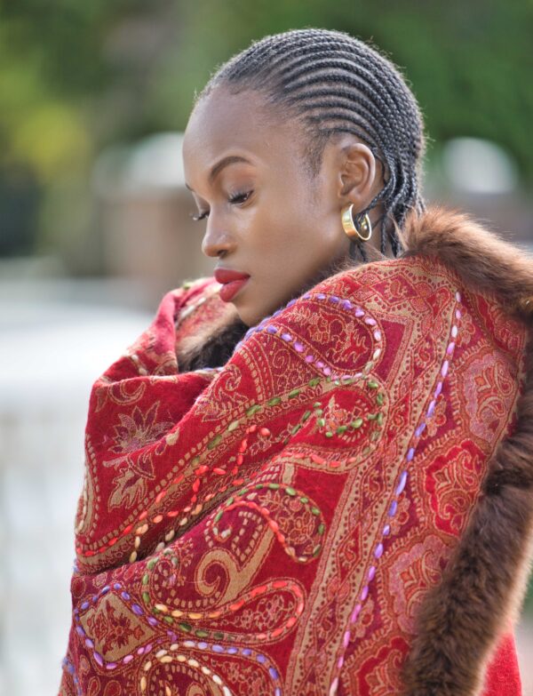 Merino Wool Fur Wrap
