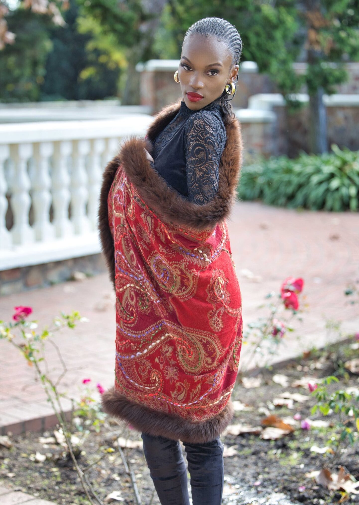 Merino Wool Fur Wrap - Image 5
