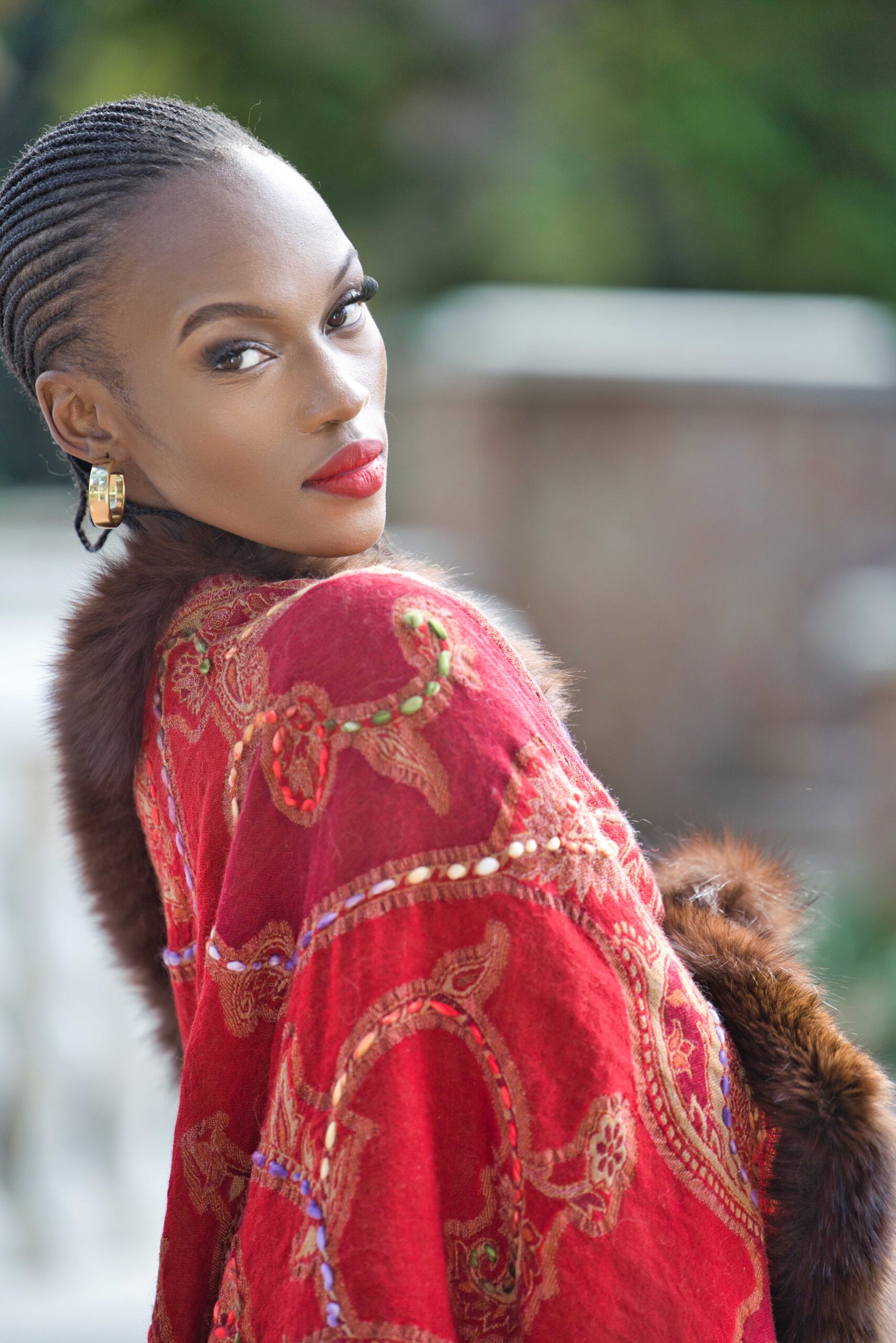 Merino Wool Fur Wrap - Image 4