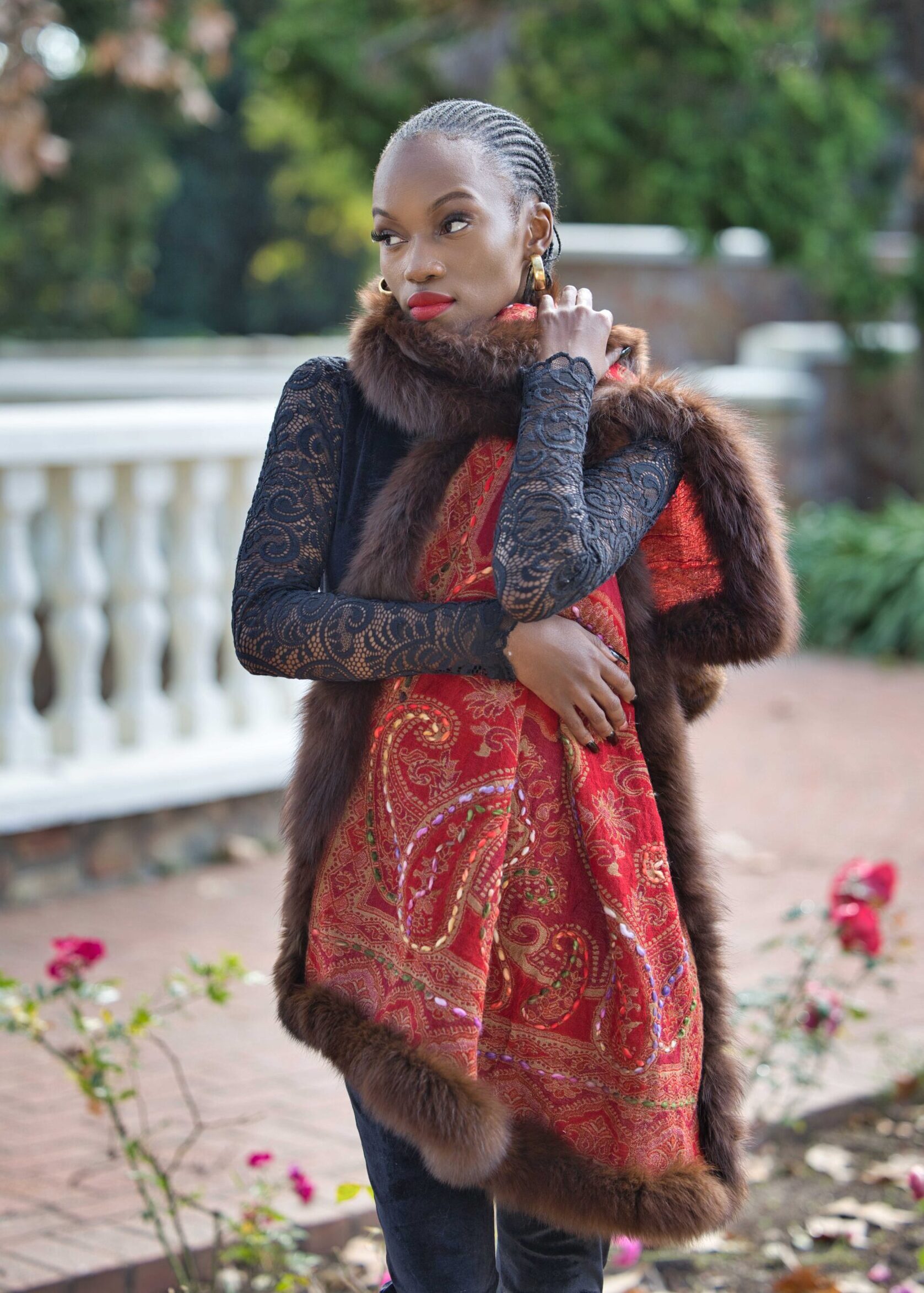 Merino Wool Fur Wrap - Image 3