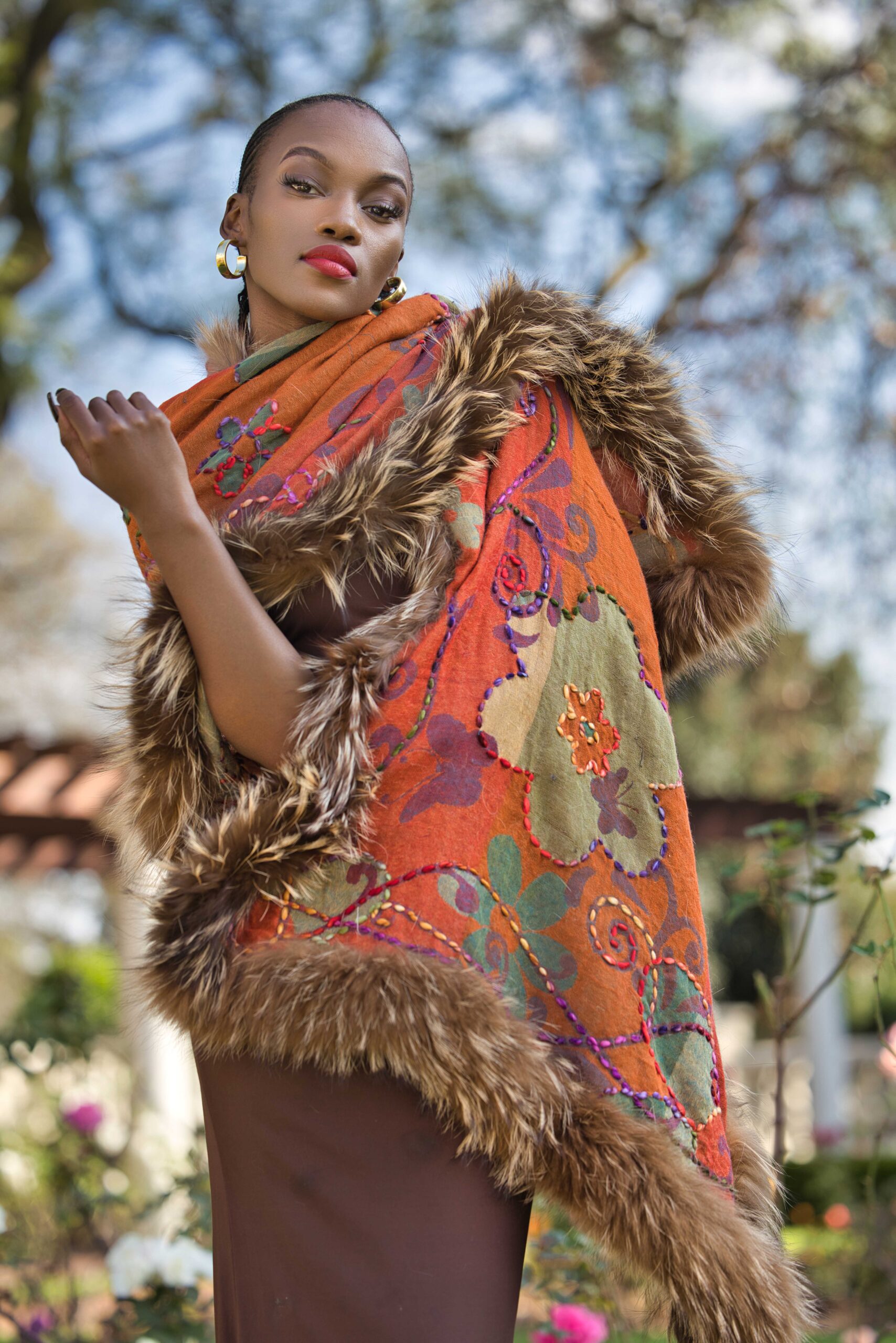 Merino Wool Fur Wrap - Image 4
