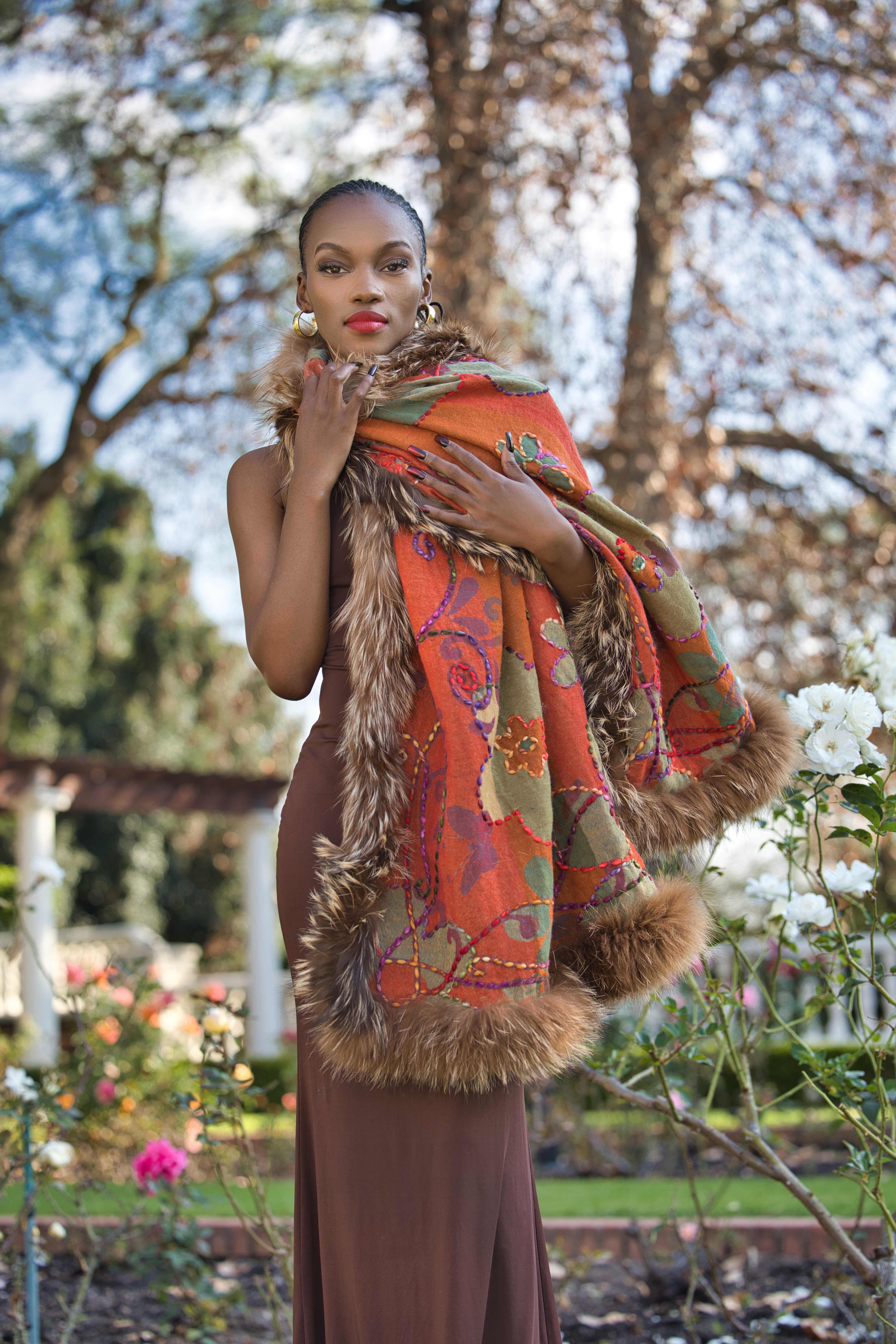 Merino Wool Fur Wrap - Image 6