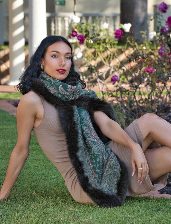 Merino Wool Fur Wrap