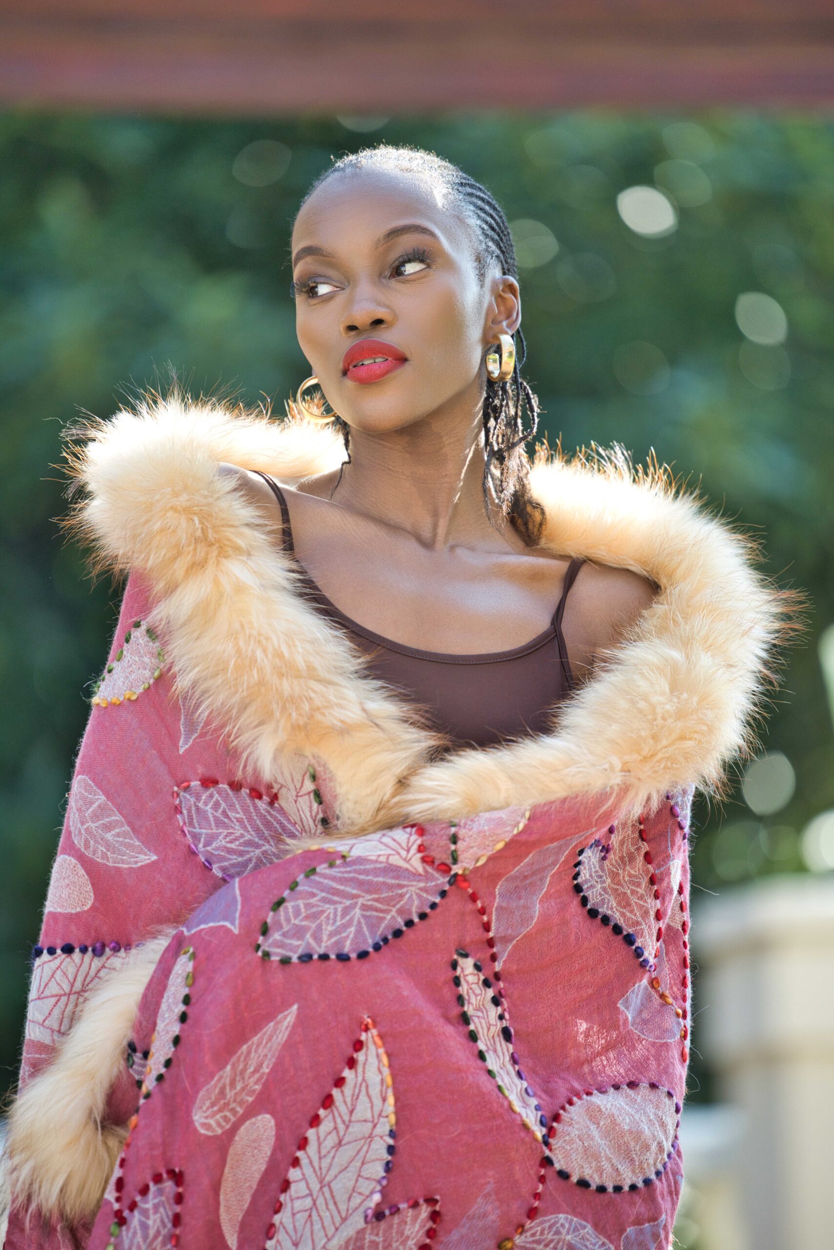 Merino Wool Fur Wrap - Image 3
