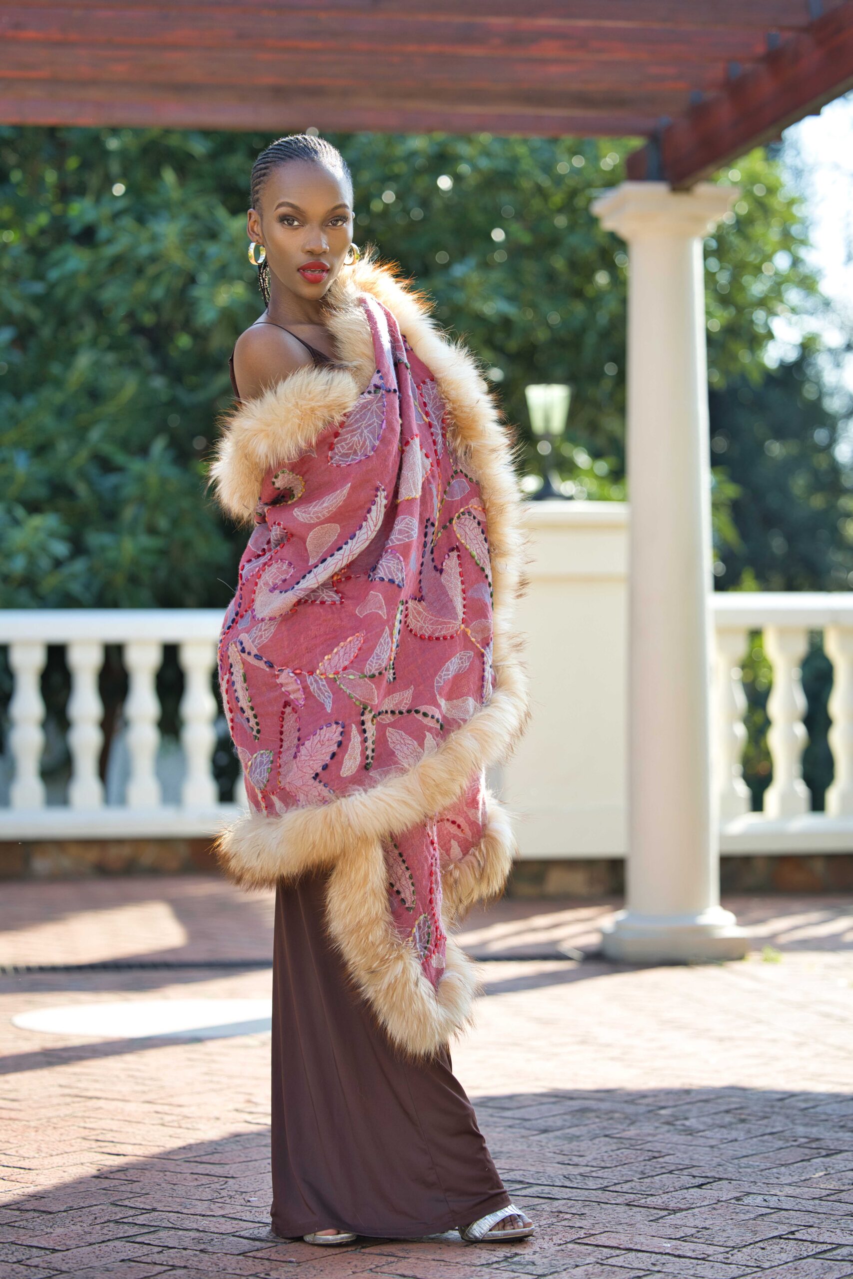 Merino Wool Fur Wrap - Image 4
