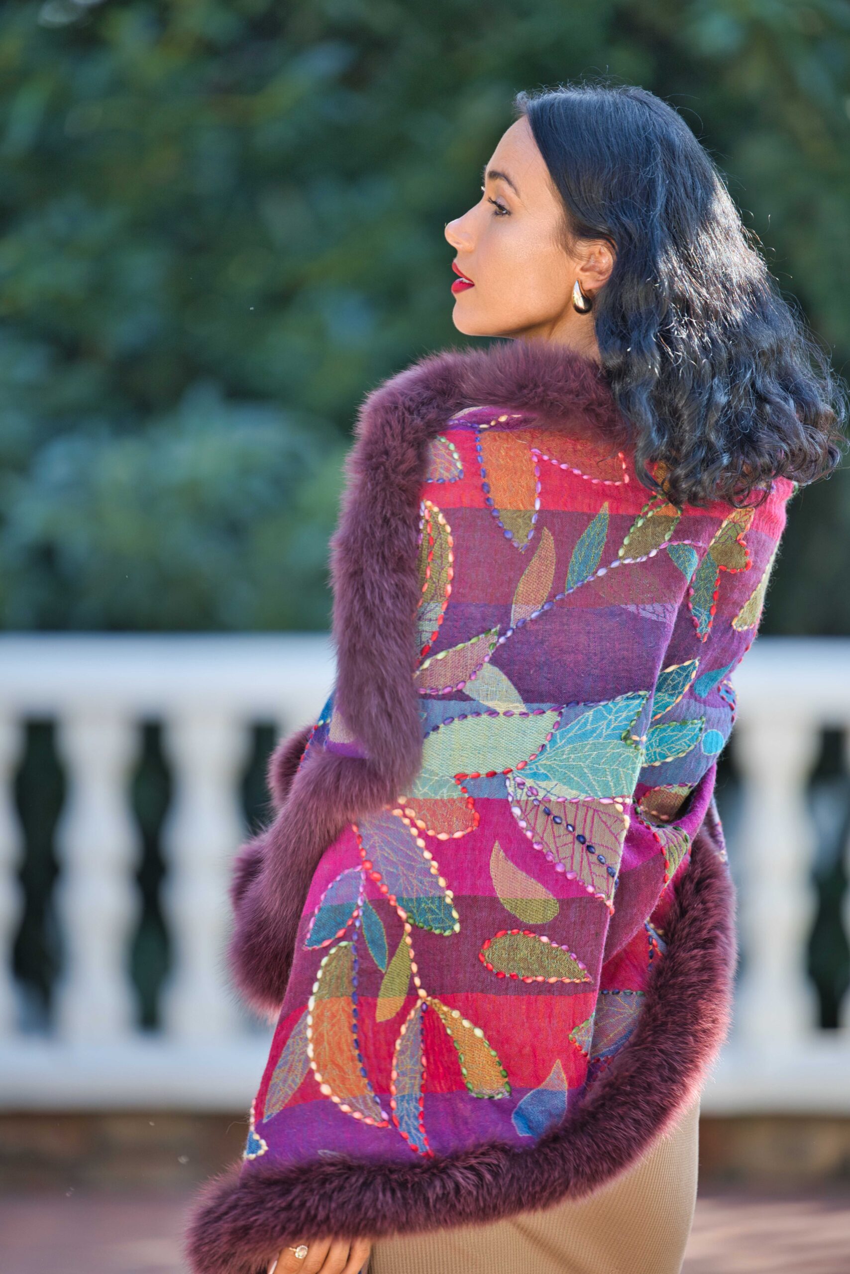 Merino Wool Fur Wrap - Image 4