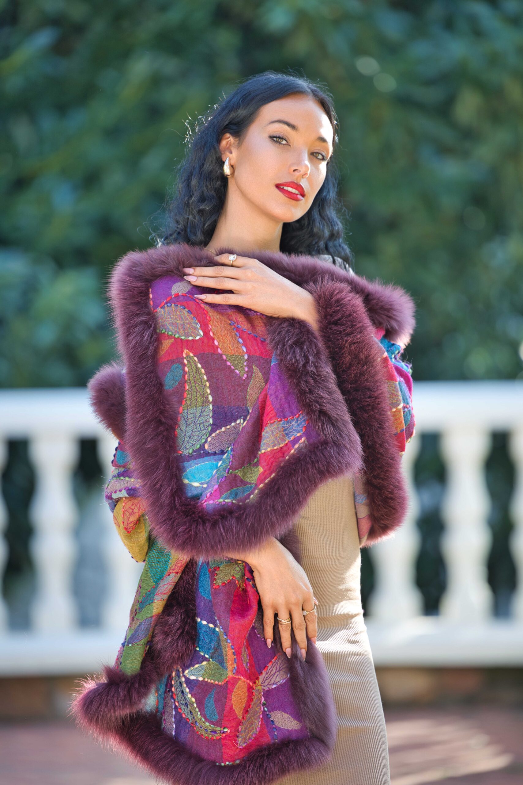 Merino Wool Fur Wrap - Image 2