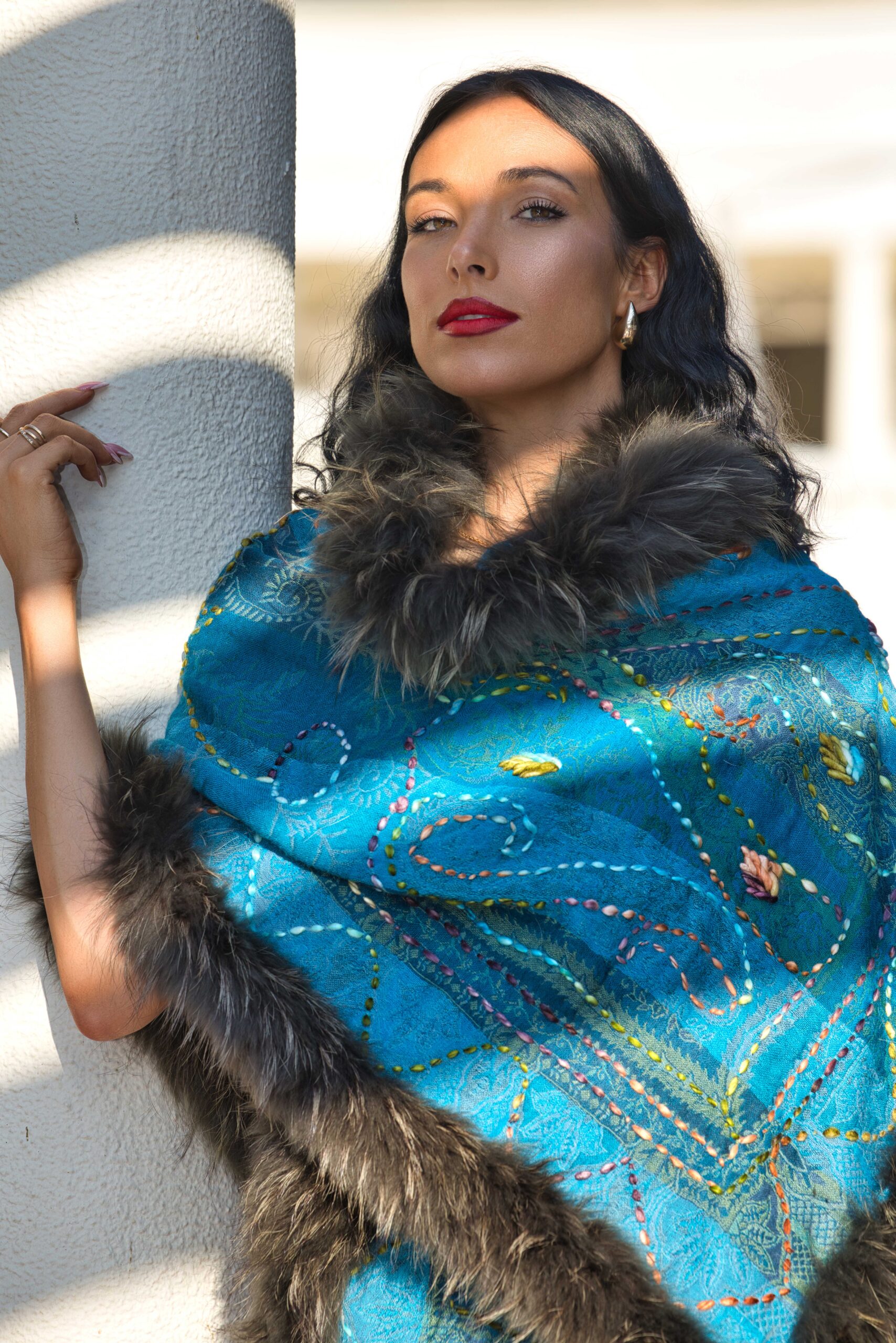 Merino Wool Fur Wrap - Image 2