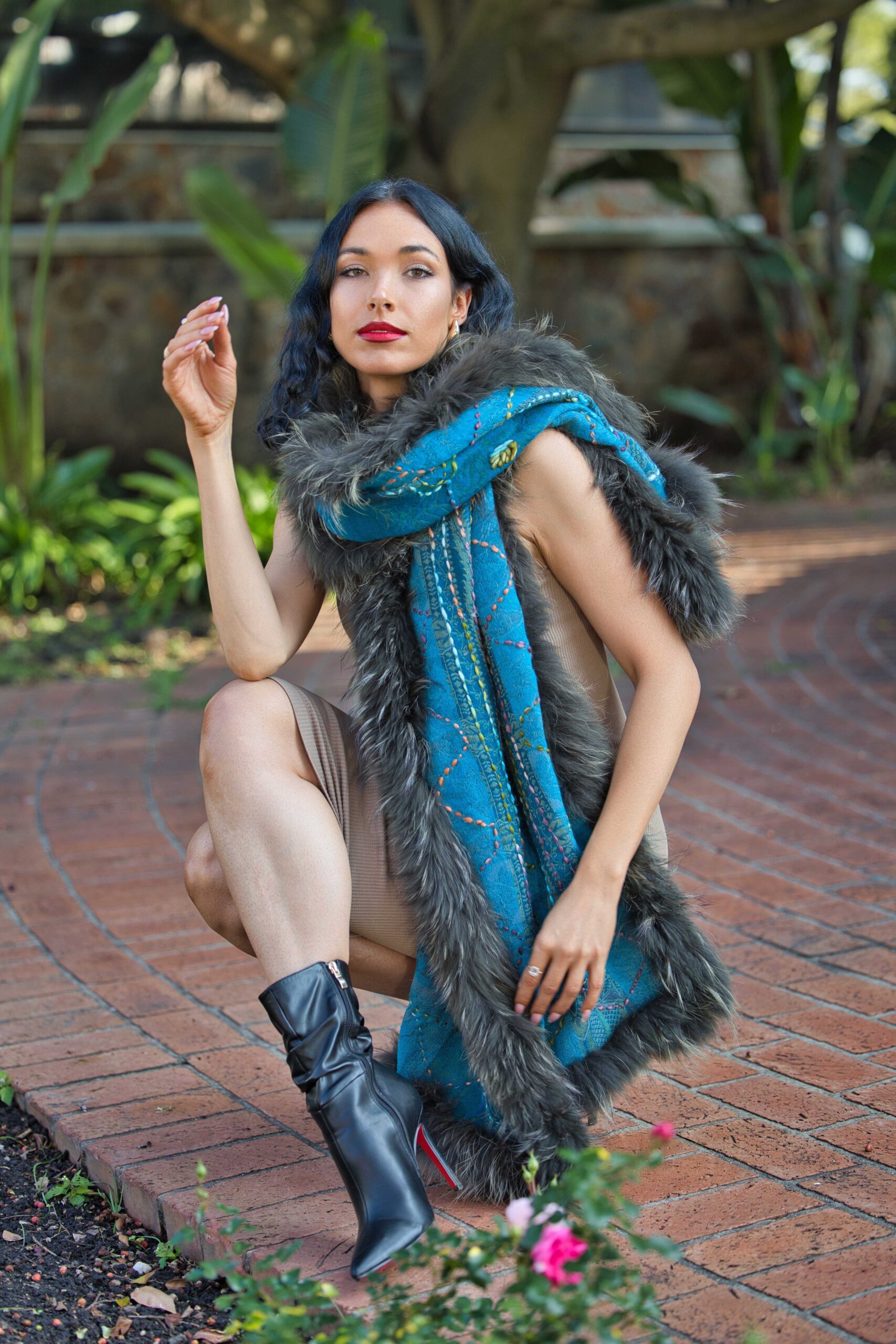 Merino Wool Fur Wrap - Image 5
