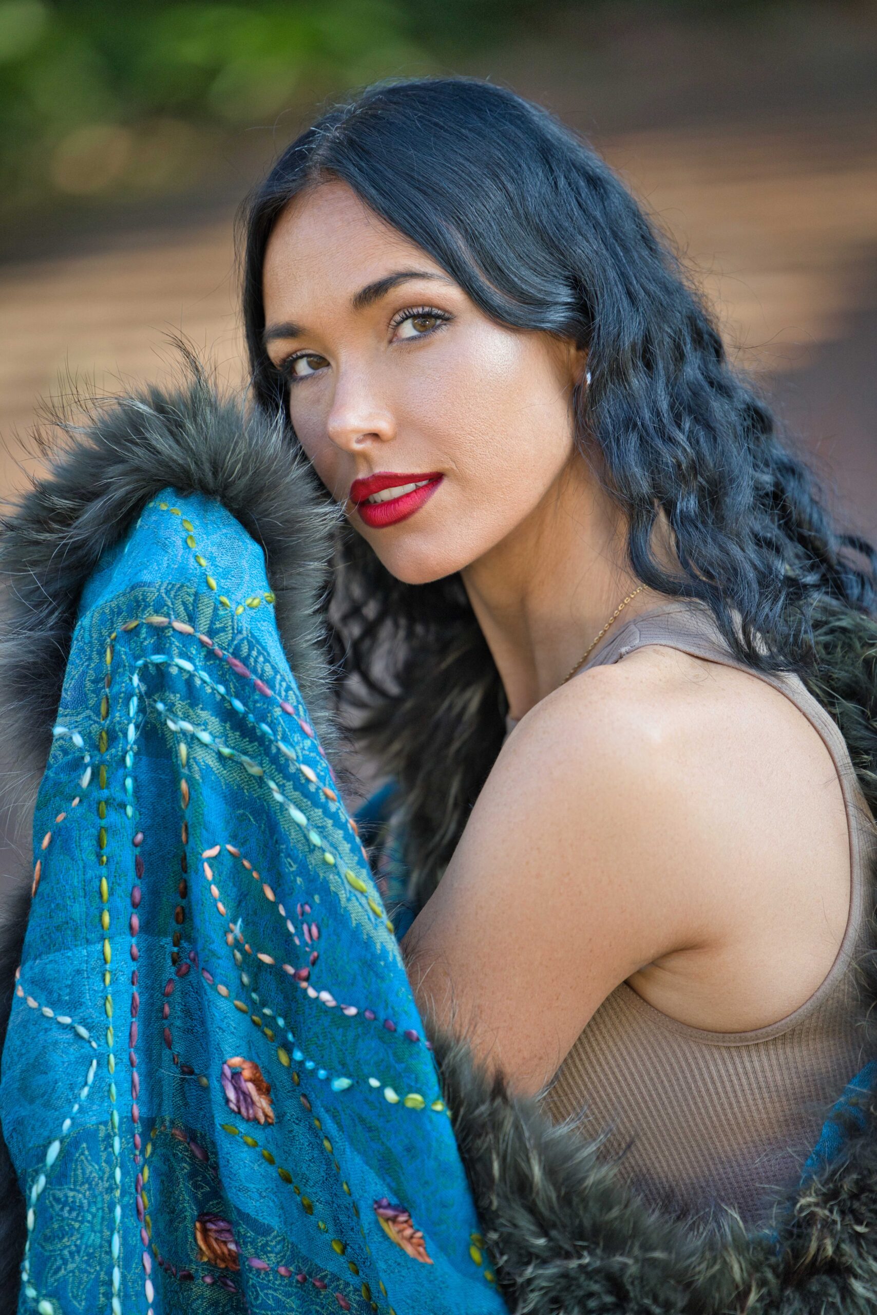 Merino Wool Fur Wrap - Image 3