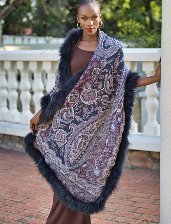 Merino Wool Fur Wrap