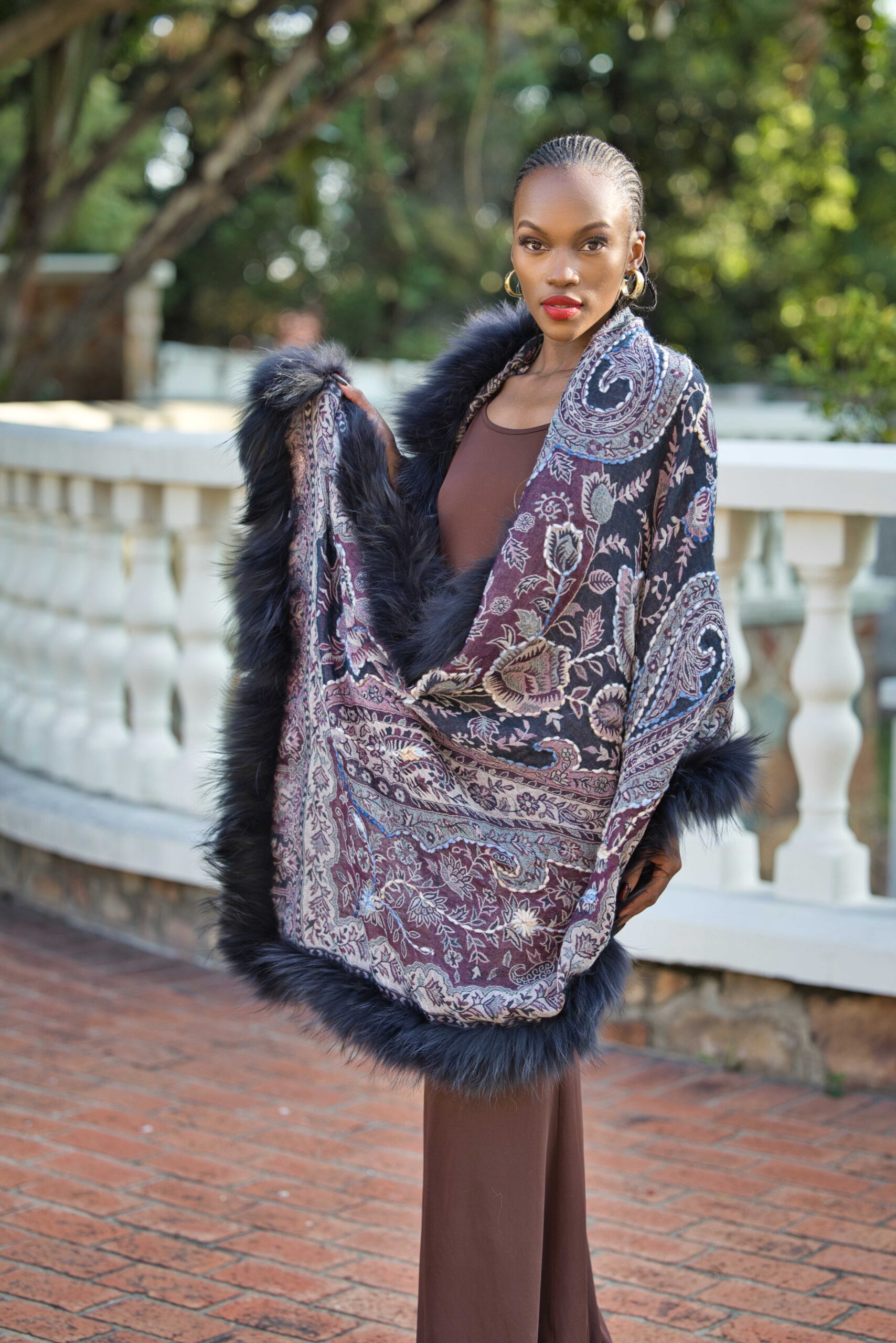 Merino Wool Fur Wrap - Image 3