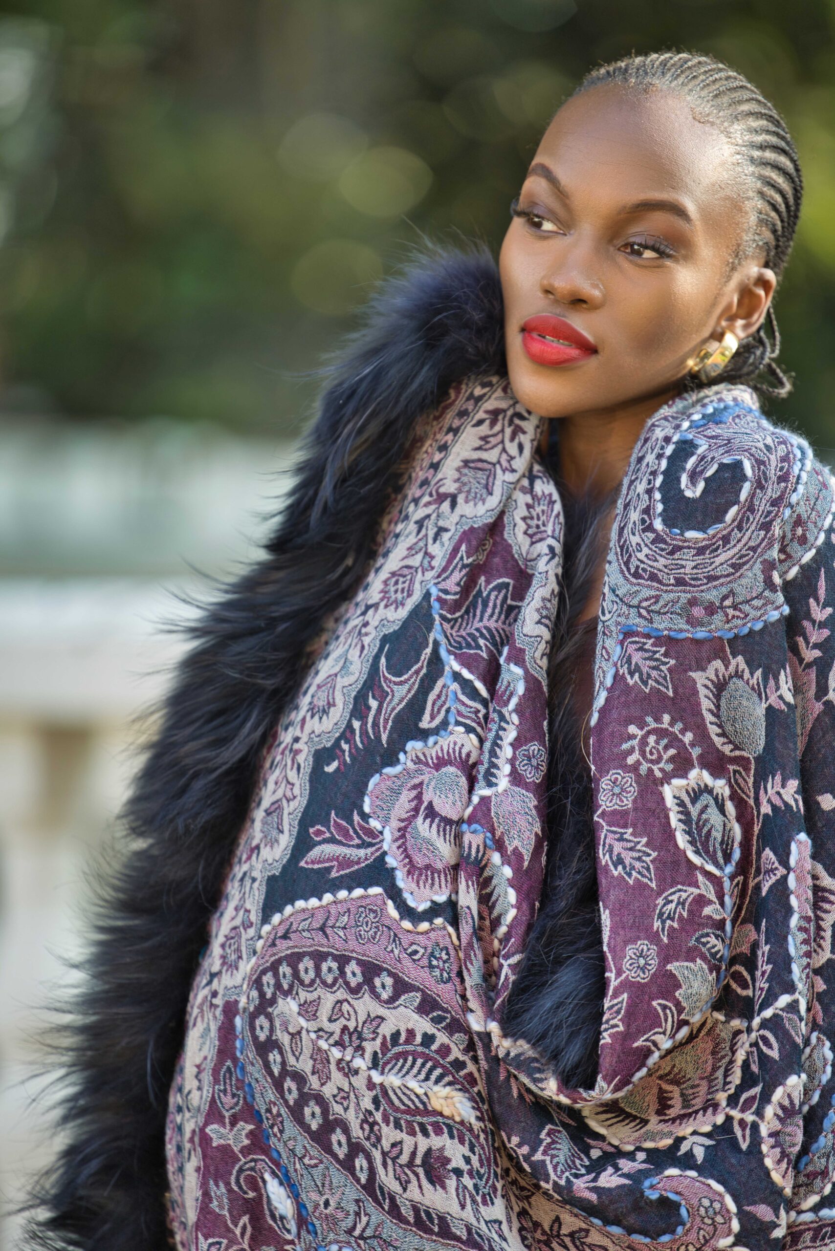 Merino Wool Fur Wrap - Image 4